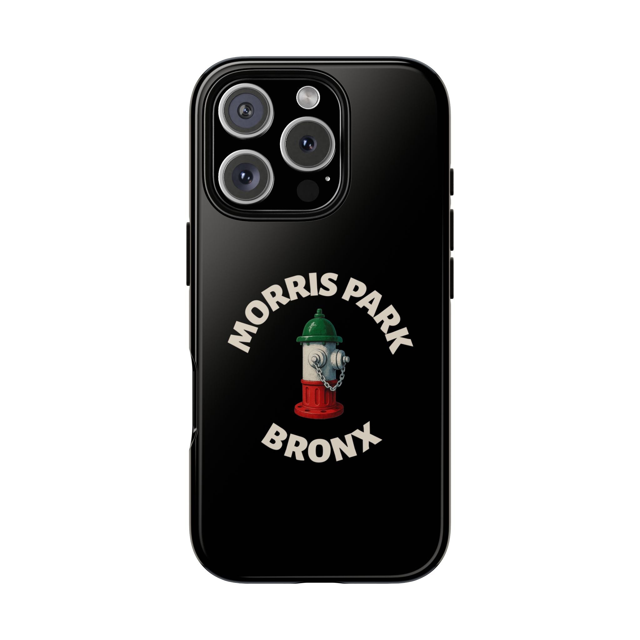Morris Park Bronx Black Phone Case, Tough Cases for iPhone, Gift for Italians, Stylish Phone Cover, Unique Phone Accessory