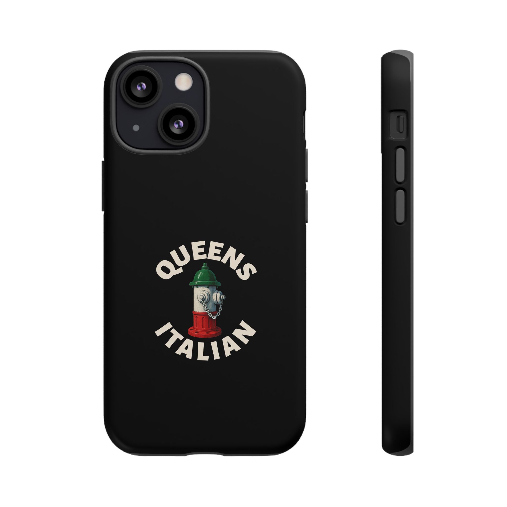 Queens Italian Black Phone Case, Tough Cases for iPhone, Gift for Italians, Stylish Phone Cover, Unique Phone Accessory