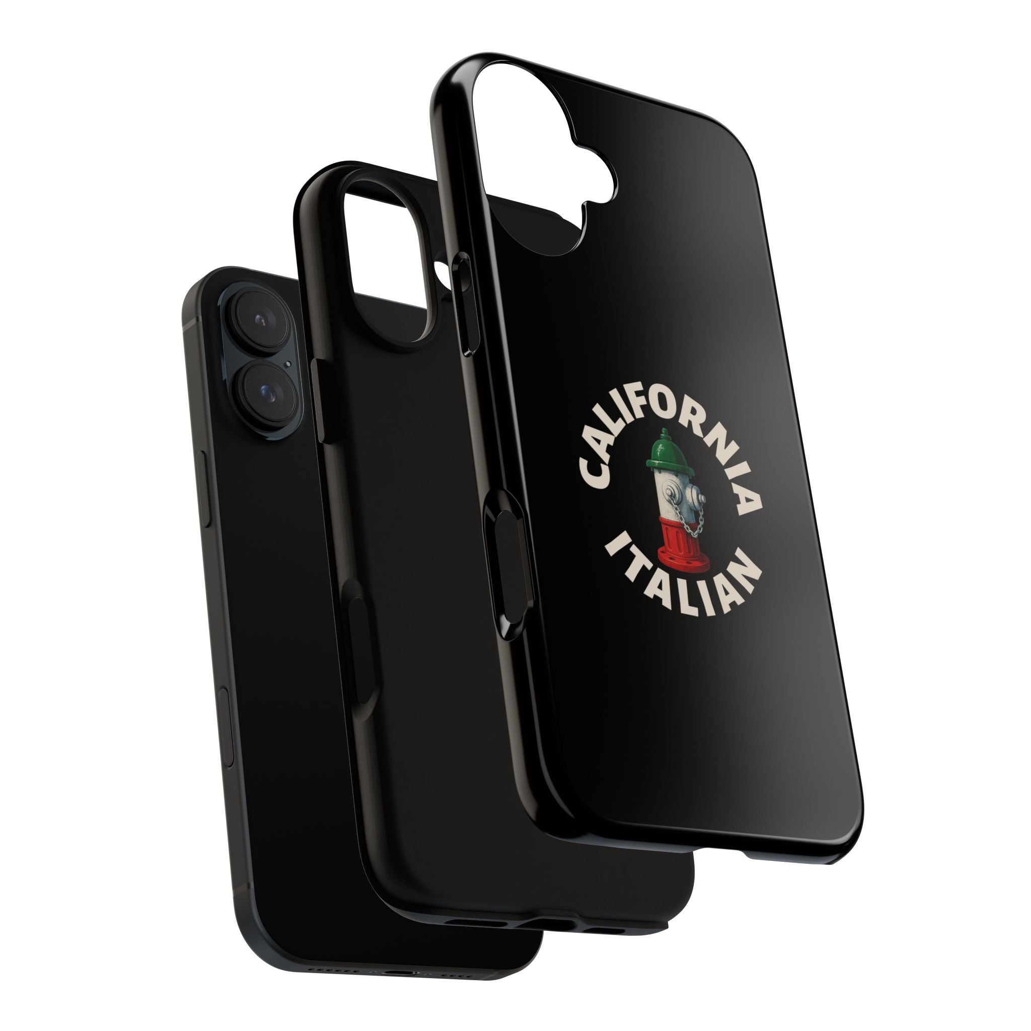 California Italian Black Phone Case, Tough Cases for iPhone, Gift for Italians, Stylish Phone Cover, Unique Phone Accessory