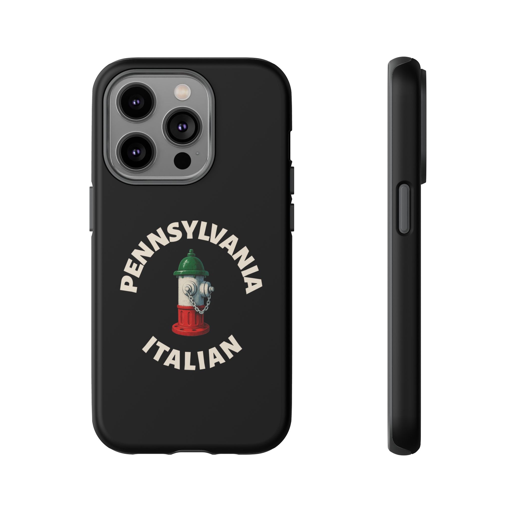 Pennsylvania Italian Black Phone Case, Tough Cases for iPhone, Gift for Italians, Stylish Phone Cover, Unique Phone Accessory
