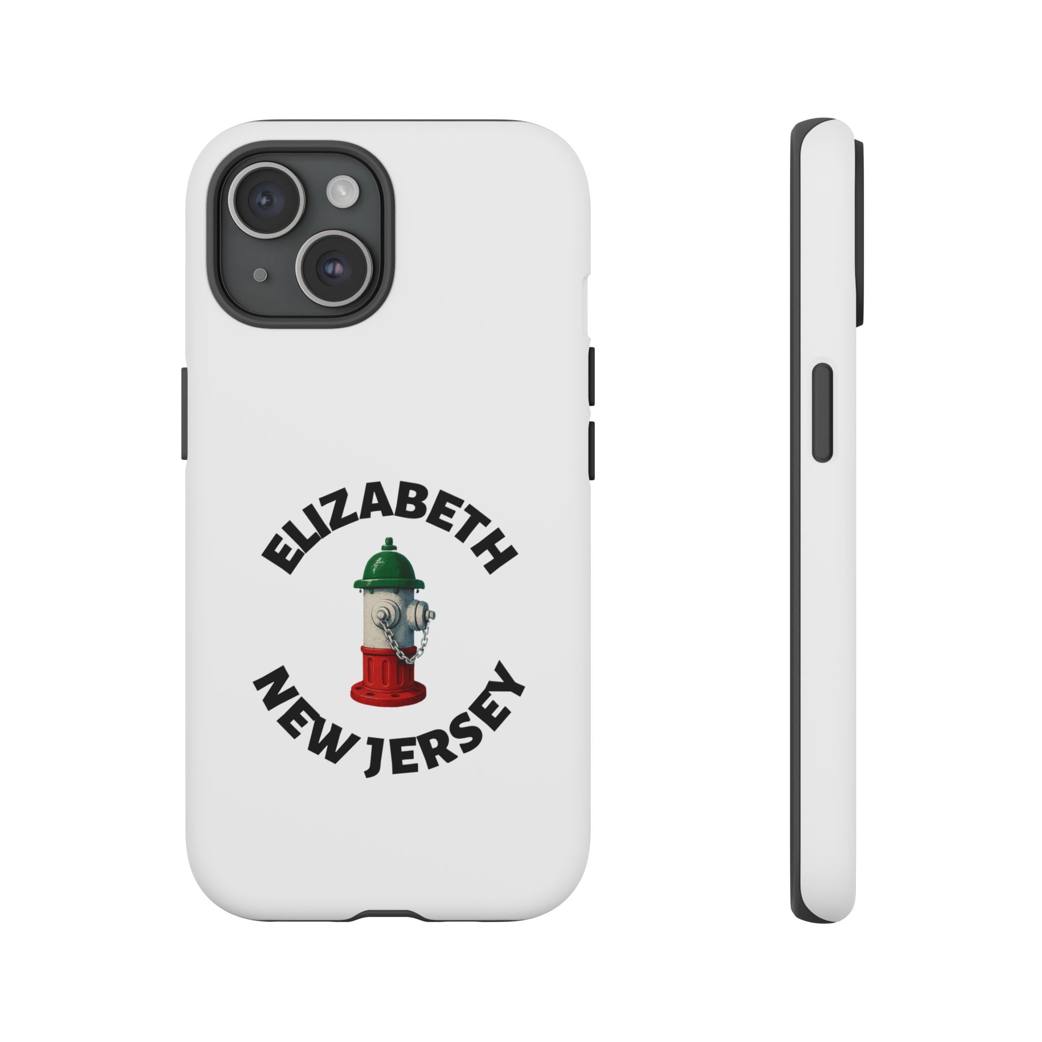Elizabeth New Jersey White Phone Case, Urban Style Phone Cover, Tough Smartphone Case, Gift for Italian Heritage, Fun Streetwear Accessories