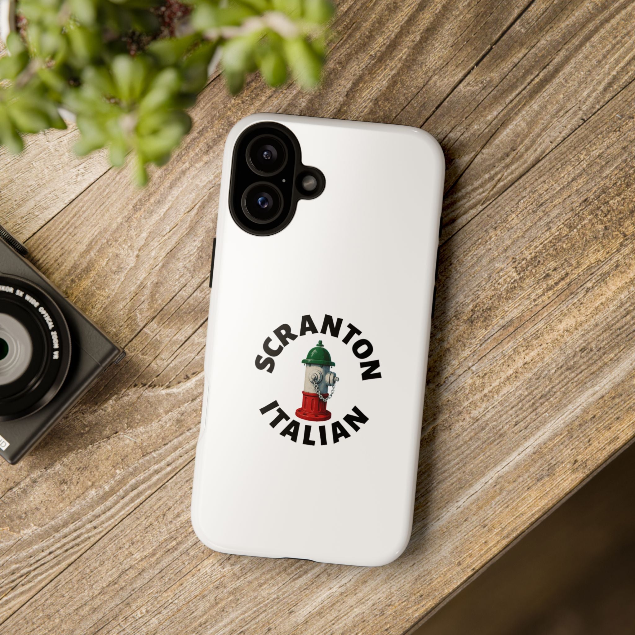 Scranton Italian White Phone Case, Urban Style Phone Cover, Tough Smartphone Case, Gift for Italian Heritage, Fun Streetwear Accessories