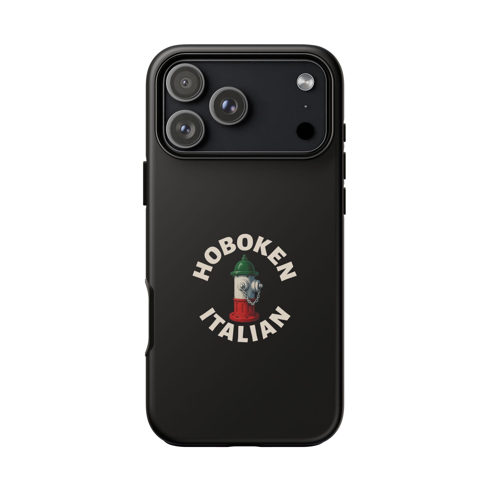Hoboken Italian Black Phone Case, Tough Cases for iPhone, Gift for Italians, Stylish Phone Cover, Unique Phone Accessory