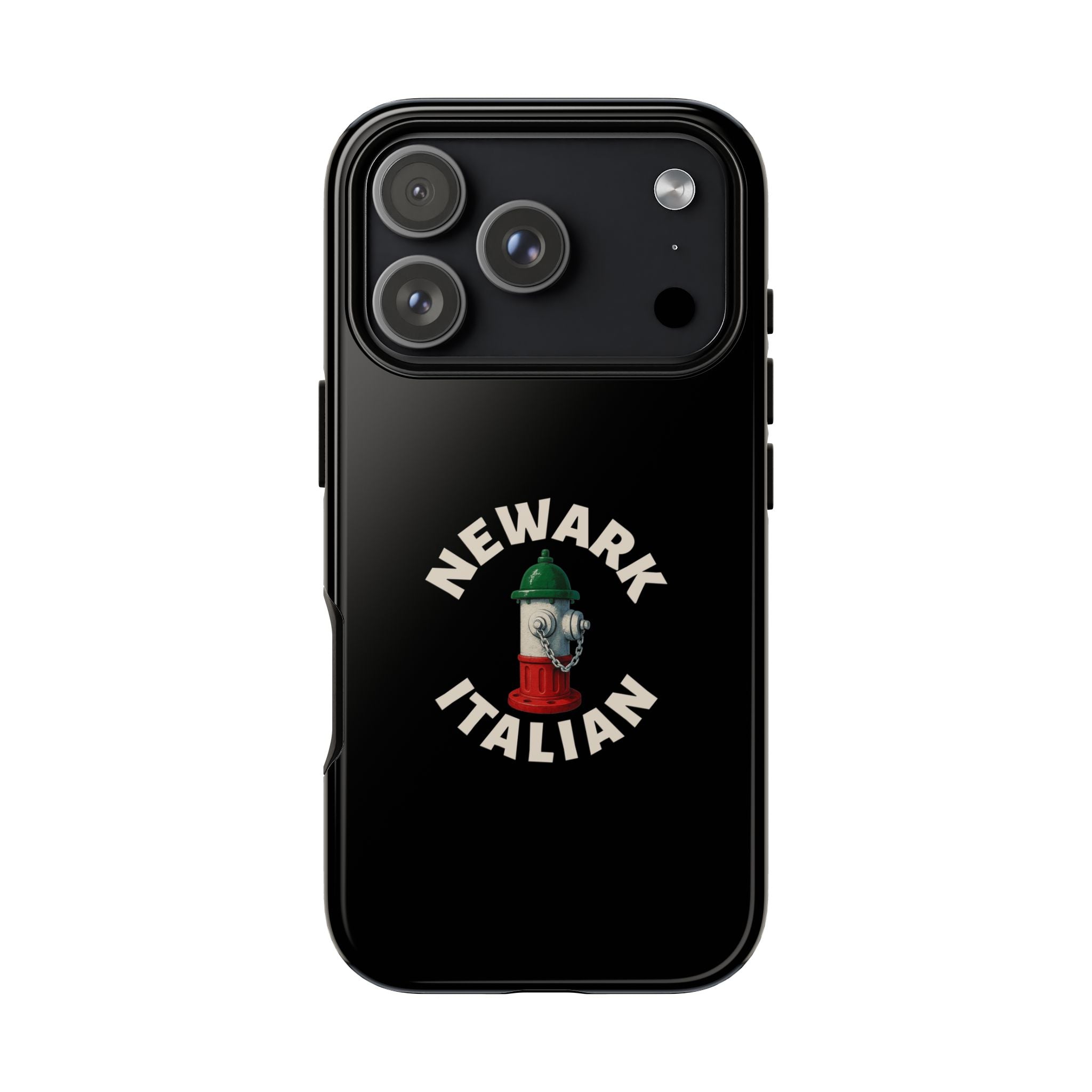 Newark Italian Black Phone Case, Tough Cases for iPhone, Gift for Italians, Stylish Phone Cover, Unique Phone Accessory