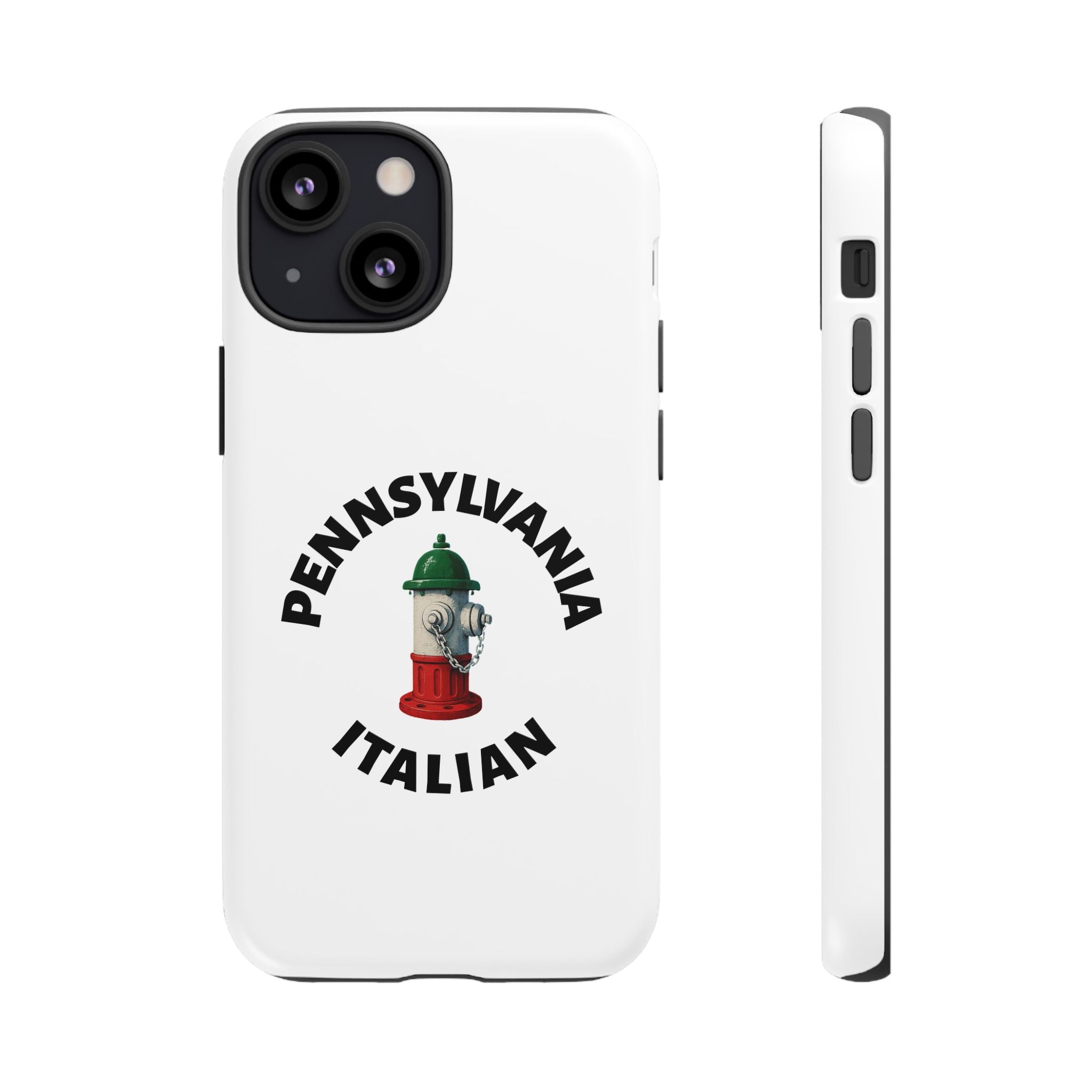 Pennsylvania Italian White Phone Case, Urban Style Phone Cover, Tough Smartphone Case, Gift for Italian Heritage, Fun Streetwear Accessories