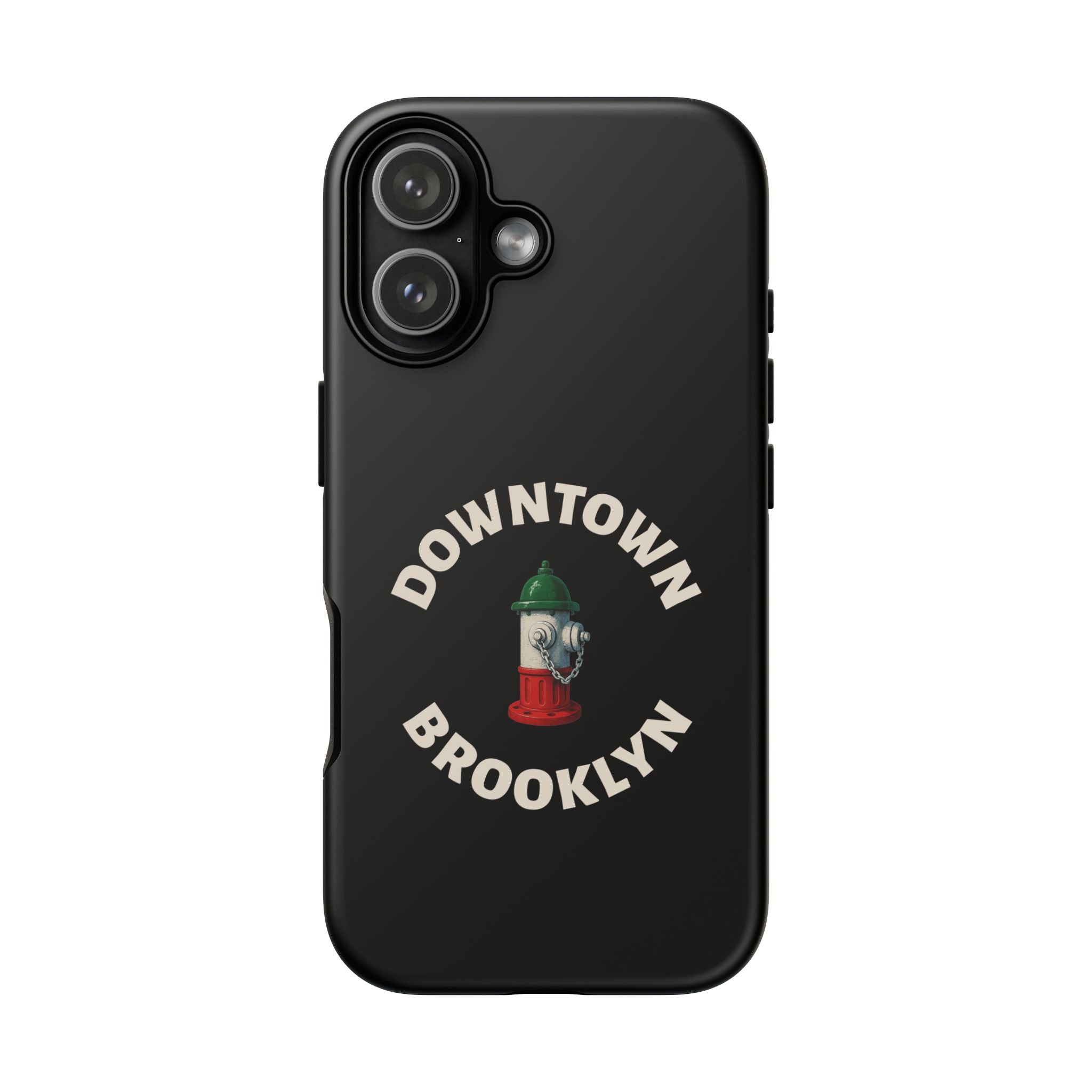 Downtown Brooklyn Black Phone Case, Tough Cases for iPhone, Gift for Italians, Stylish Phone Cover, Unique Phone Accessory