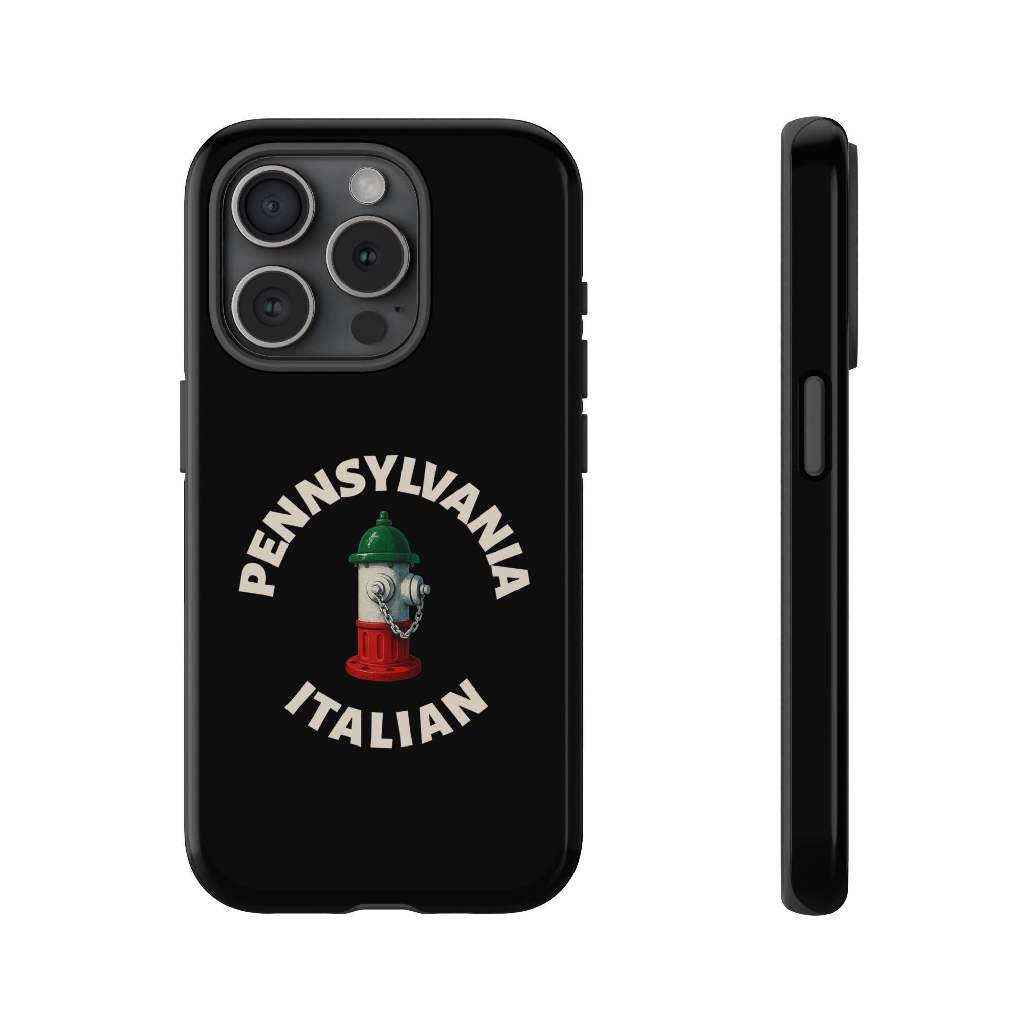 Pennsylvania Italian Black Phone Case, Tough Cases for iPhone, Gift for Italians, Stylish Phone Cover, Unique Phone Accessory