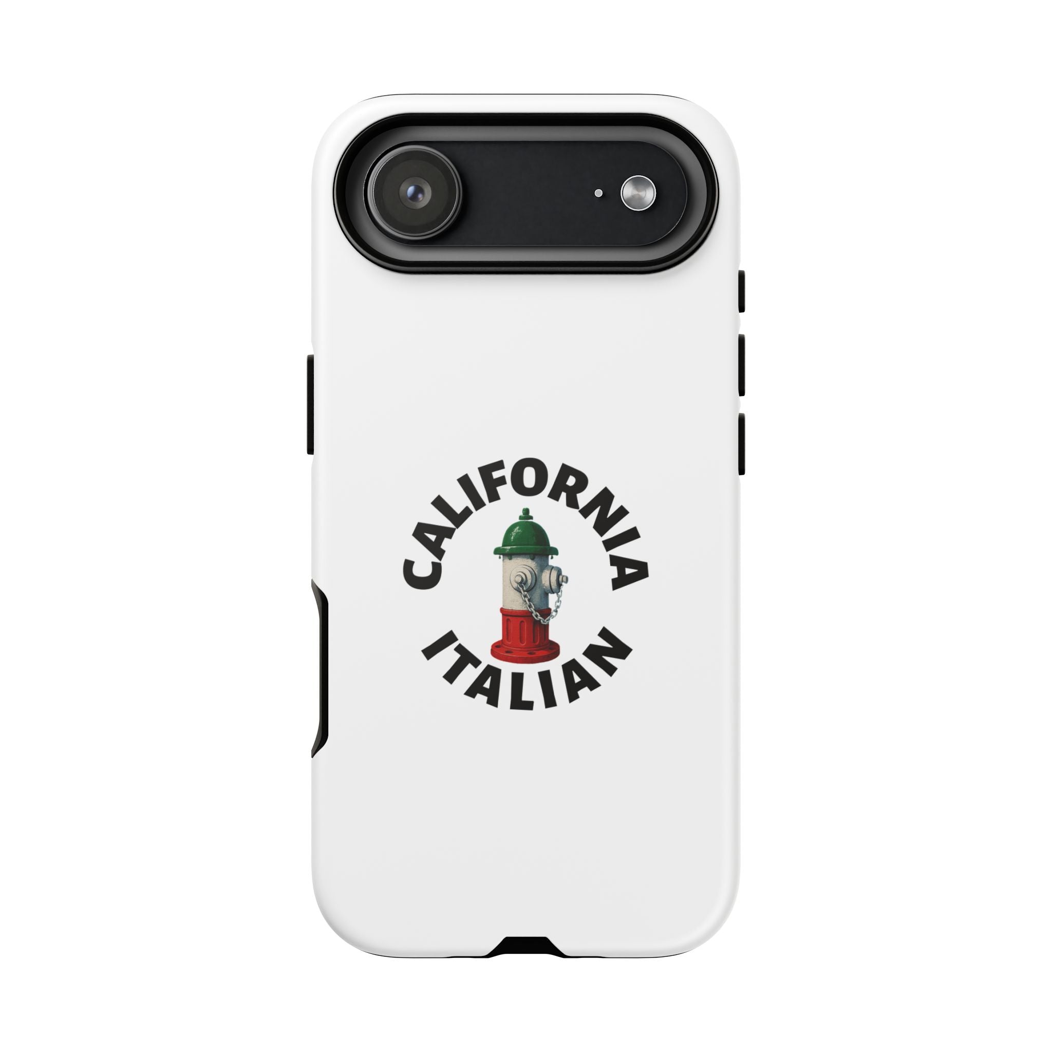 California Italian White Phone Case, Urban Style Phone Cover, Tough Smartphone Case, Gift for Italian Heritage, Fun Streetwear Accessories