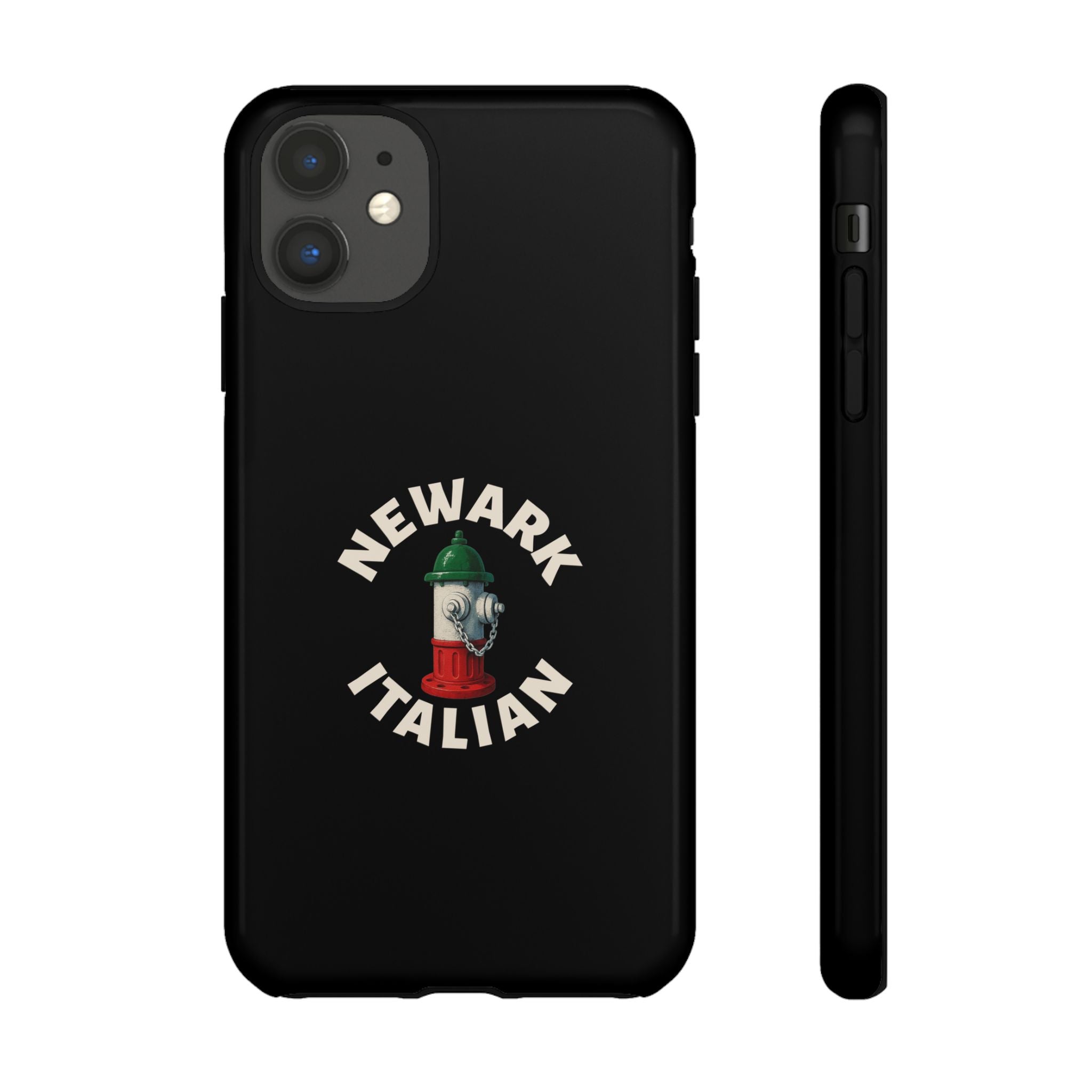 Newark Italian Black Phone Case, Tough Cases for iPhone, Gift for Italians, Stylish Phone Cover, Unique Phone Accessory