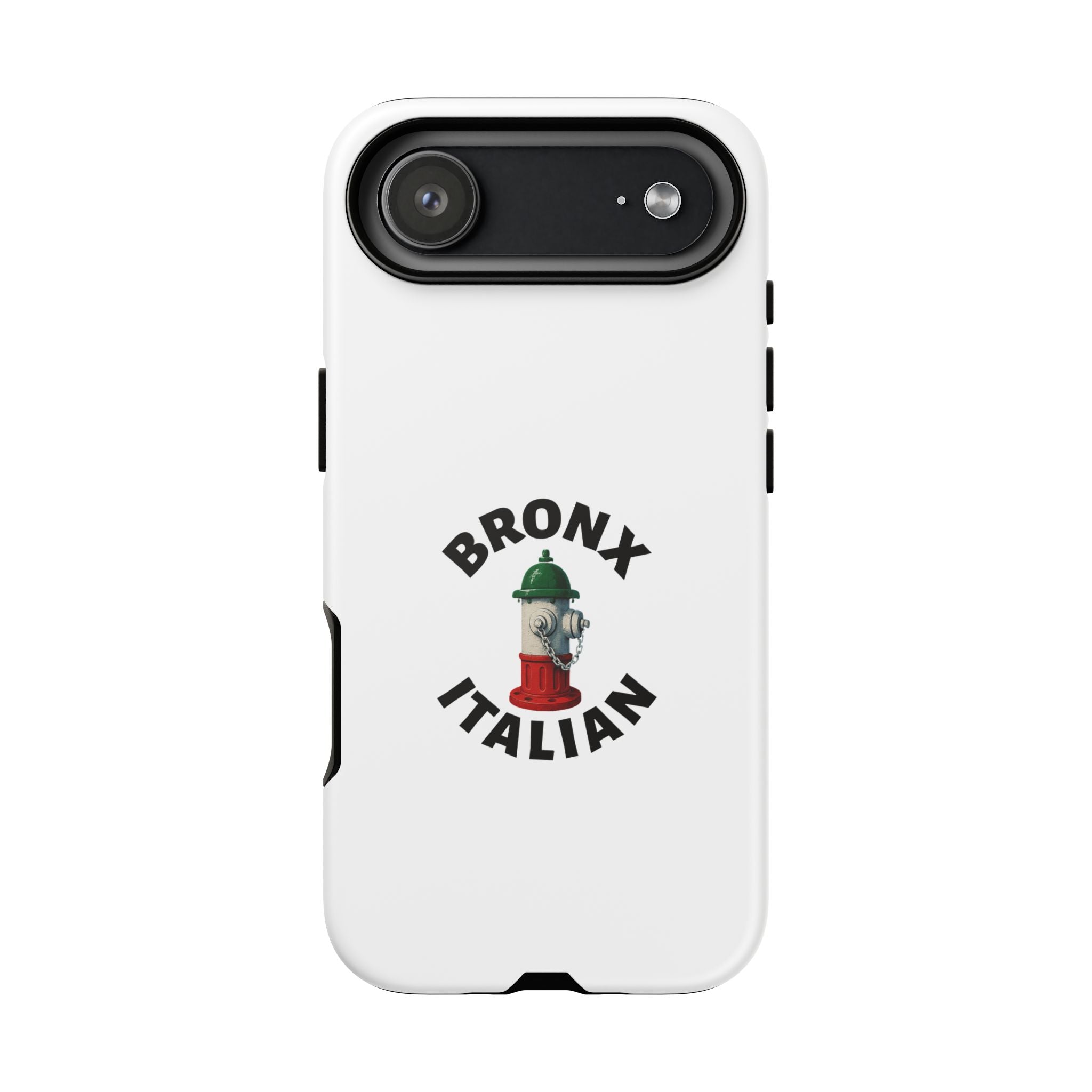 Bronx Italian White Phone Case, Urban Style Phone Cover, Tough Smartphone Case, Gift for Italian Heritage, Fun Streetwear Accessories