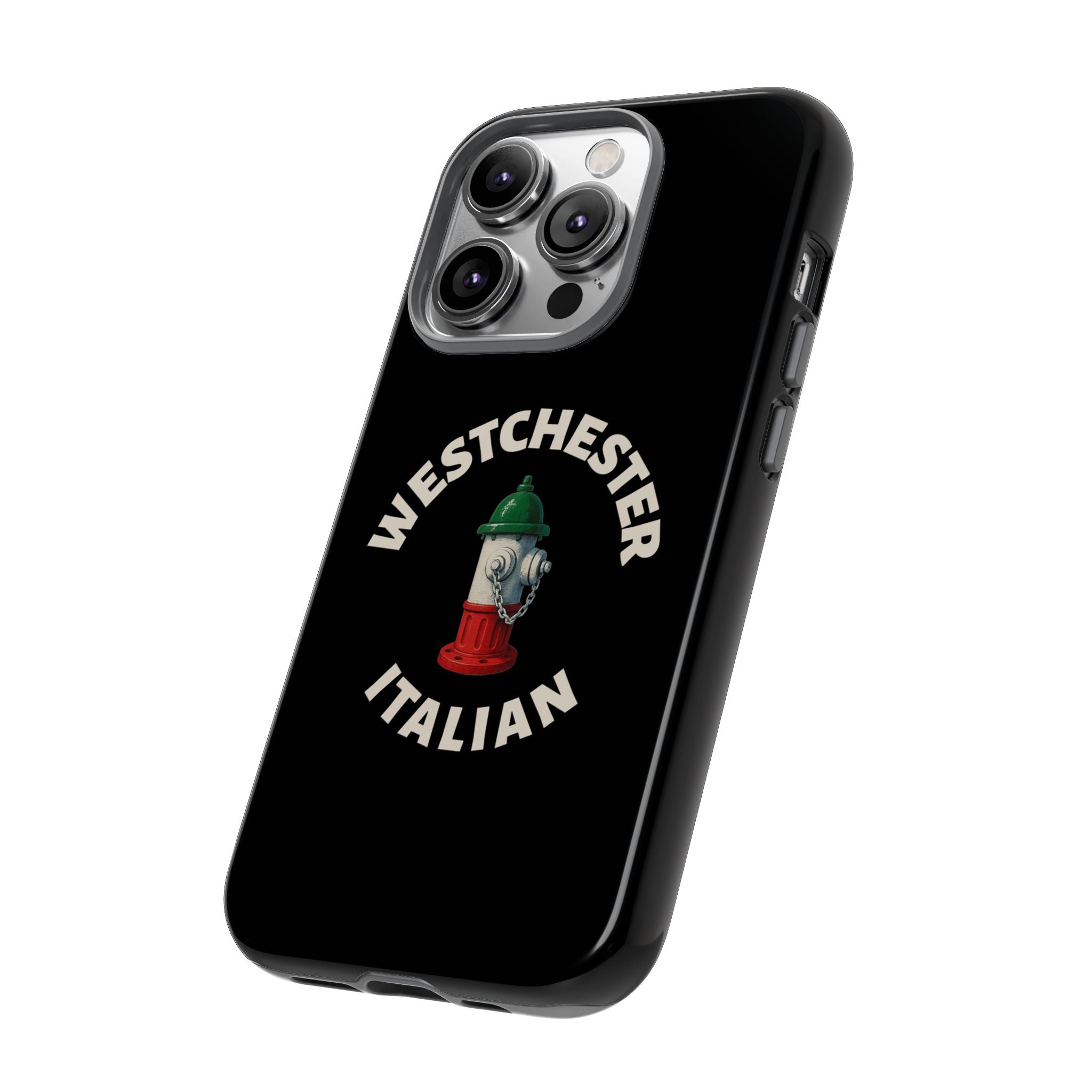 Westchester Italian Black Phone Case, Tough Cases for iPhone, Gift for Italians, Stylish Phone Cover, Unique Phone Accessory