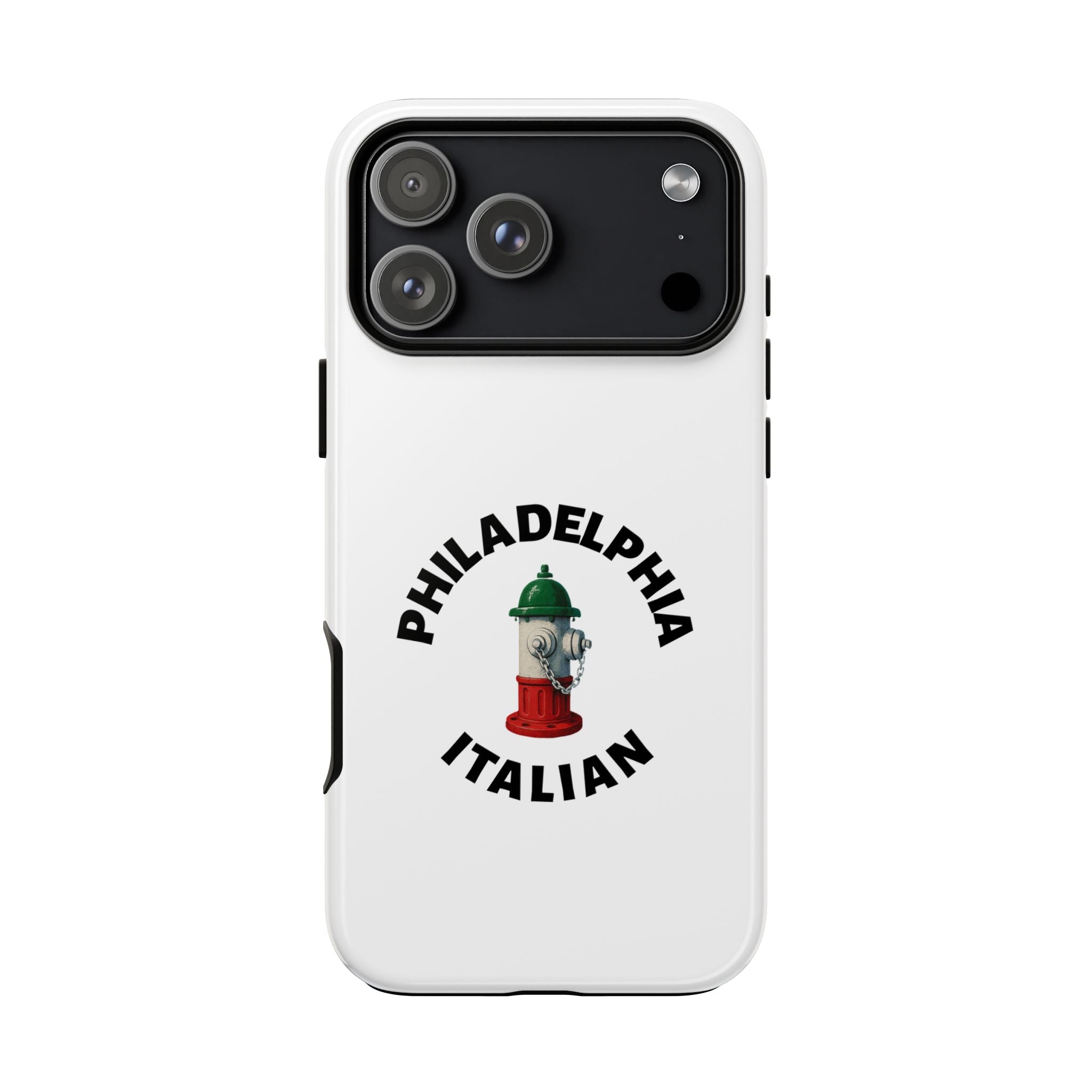 Philadelphia Italian White Phone Case, Urban Style Phone Cover, Tough Smartphone Case, Gift for Italian Heritage, Fun Streetwear Accessories