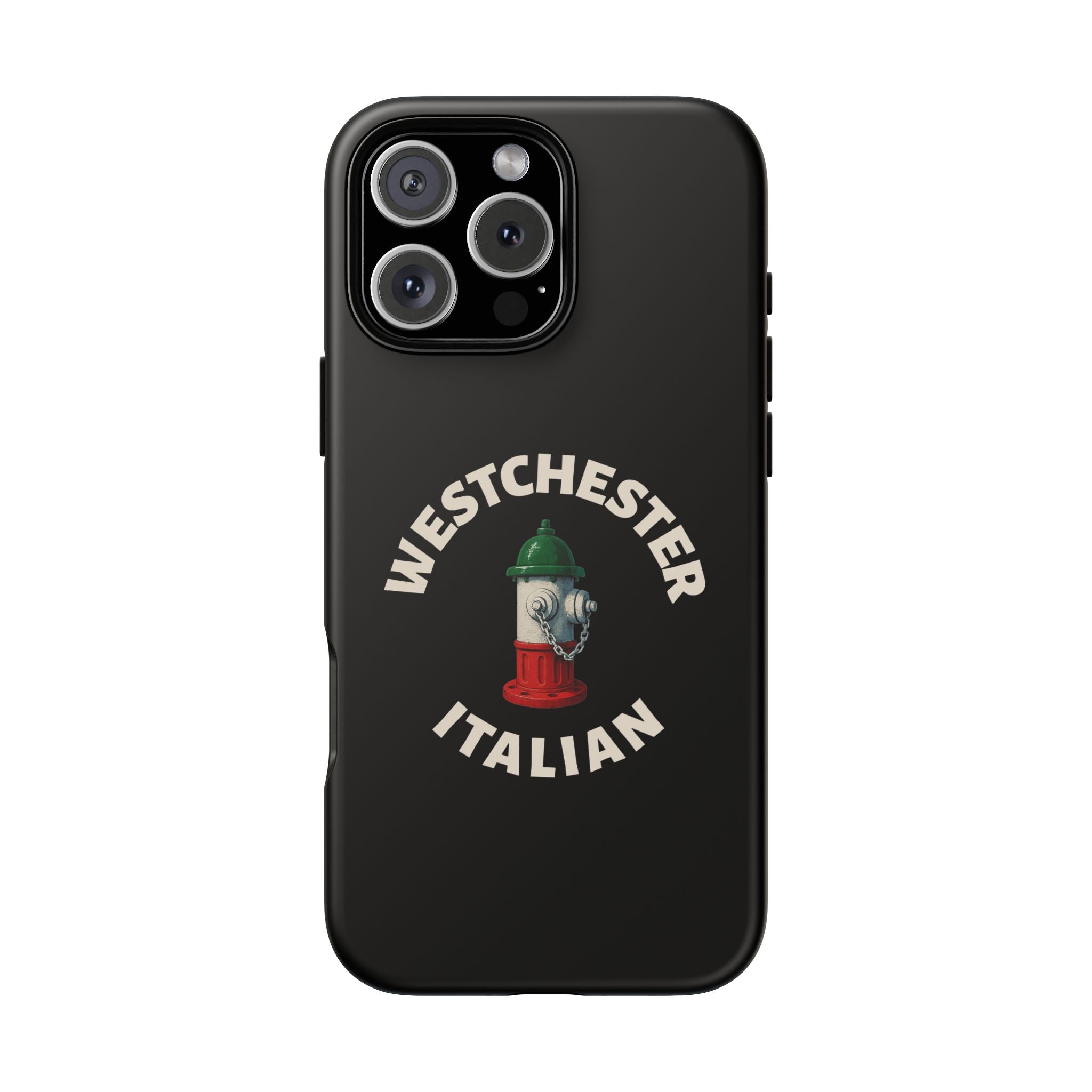 Westchester Italian Black Phone Case, Tough Cases for iPhone, Gift for Italians, Stylish Phone Cover, Unique Phone Accessory