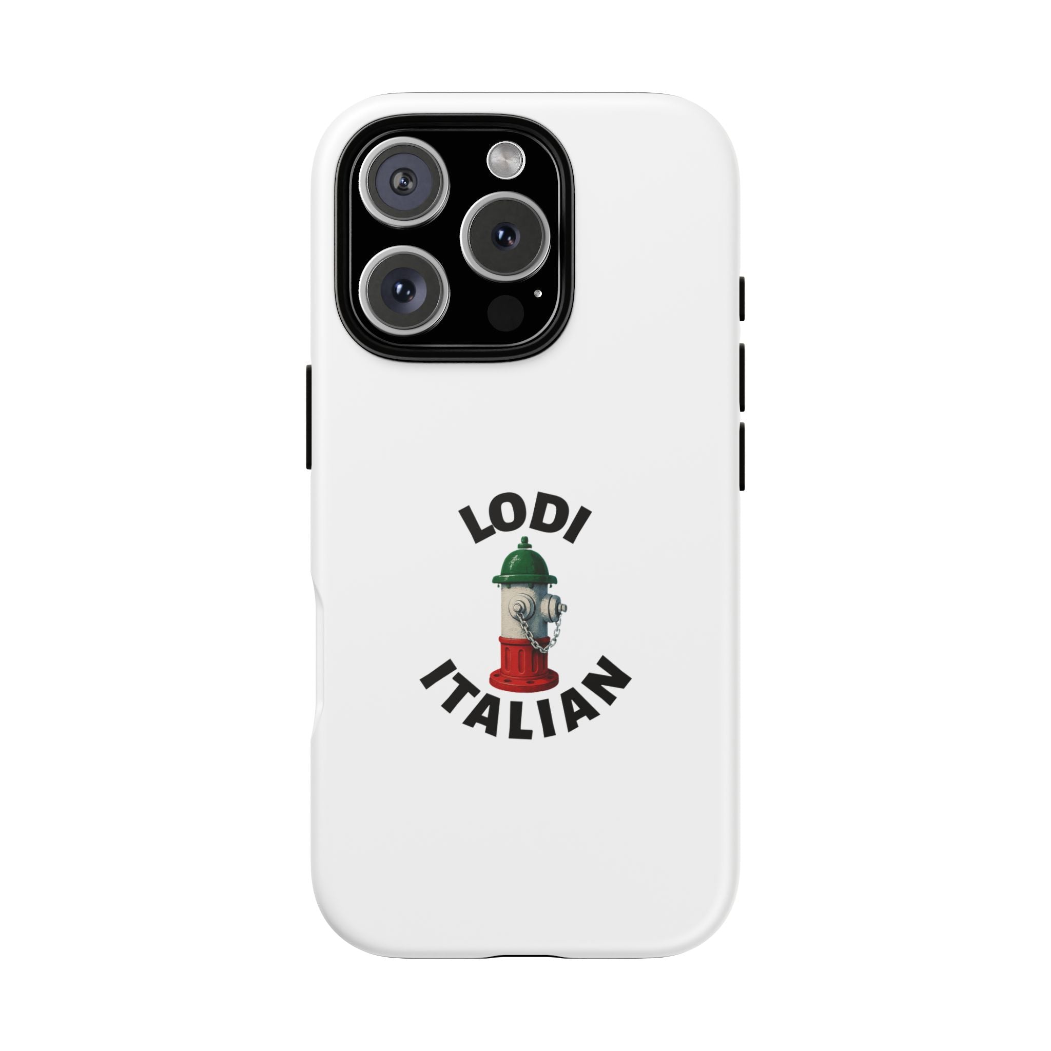 Lodi Italian White Phone Case, Urban Style Phone Cover, Tough Smartphone Case, Gift for Italian Heritage, Fun Streetwear Accessories