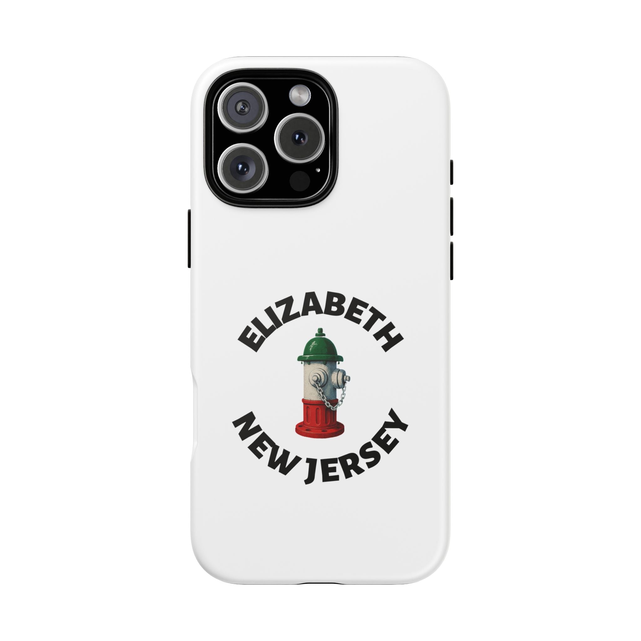 Elizabeth New Jersey White Phone Case, Urban Style Phone Cover, Tough Smartphone Case, Gift for Italian Heritage, Fun Streetwear Accessories