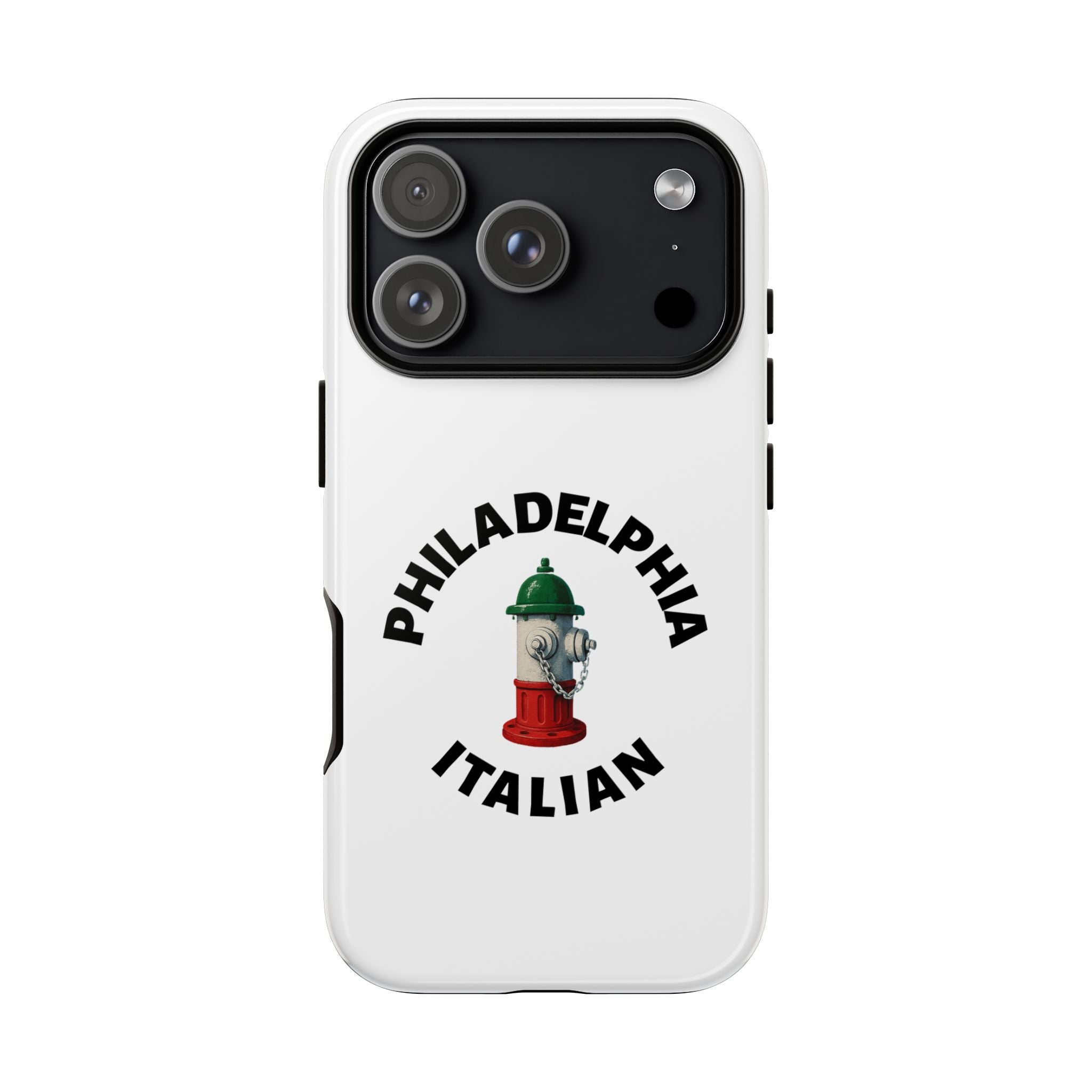 Philadelphia Italian White Phone Case, Urban Style Phone Cover, Tough Smartphone Case, Gift for Italian Heritage, Fun Streetwear Accessories