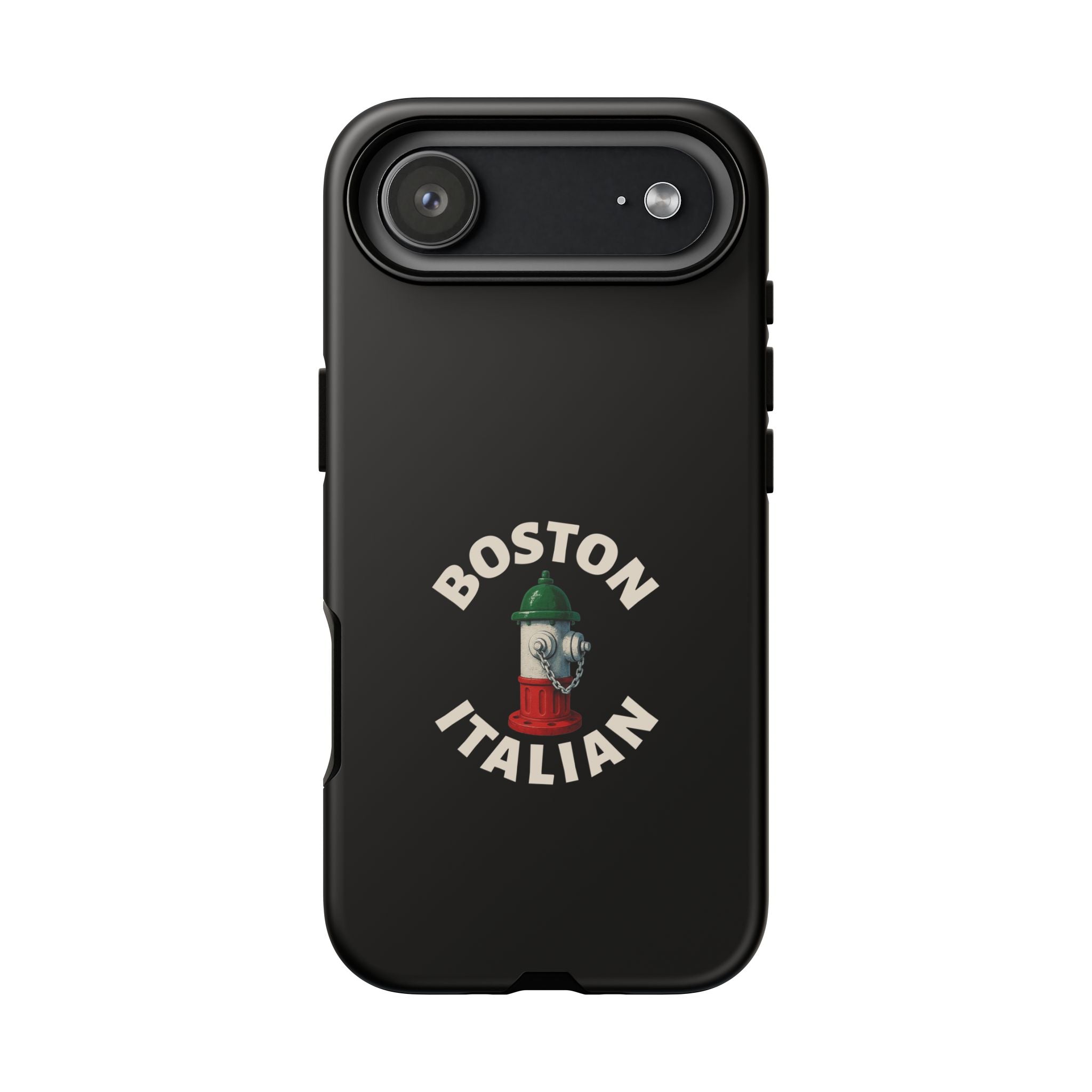 Boston Italian Black Phone Case, Tough Cases for iPhone, Gift for Italians, Stylish Phone Cover, Unique Phone Accessory