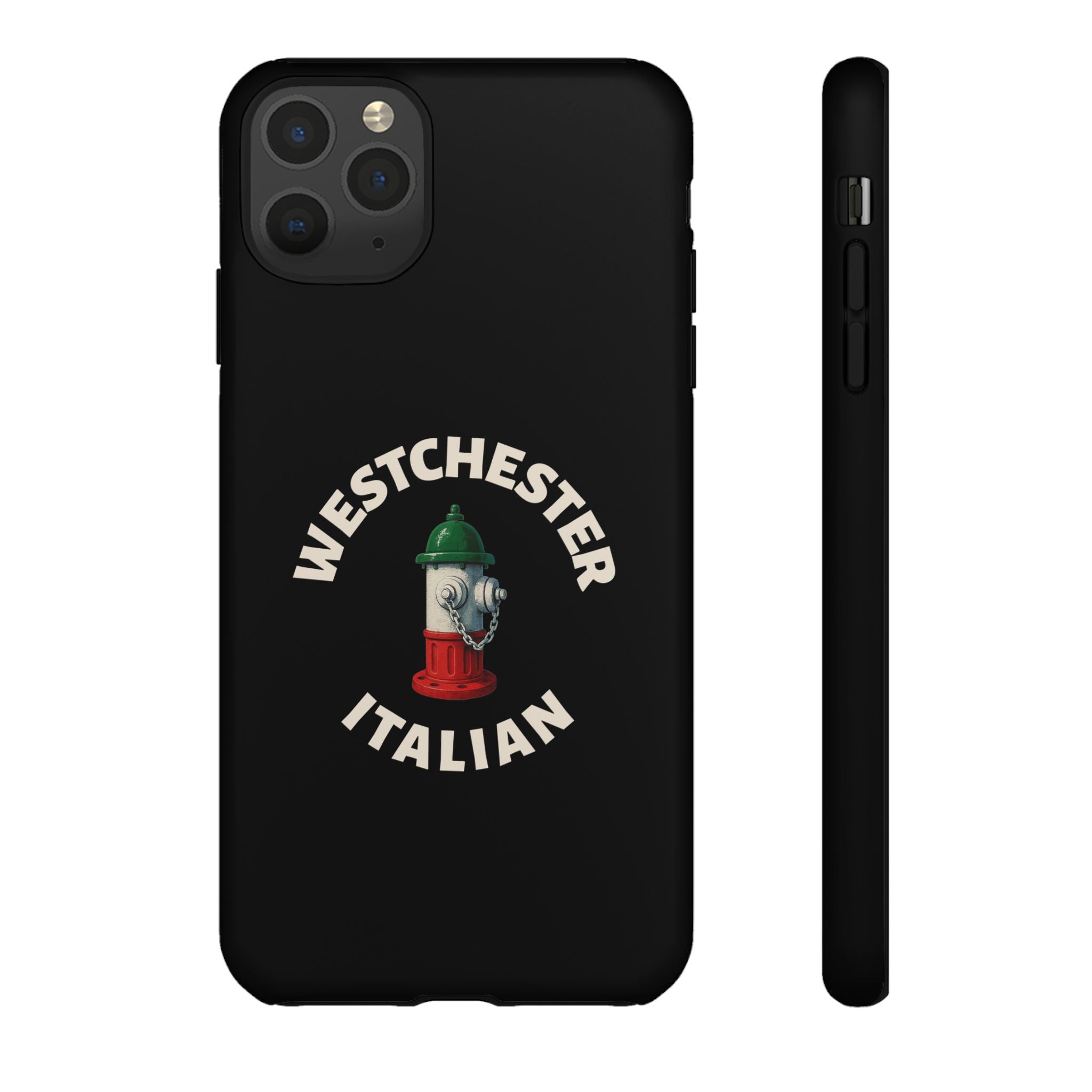 Westchester Italian Black Phone Case, Tough Cases for iPhone, Gift for Italians, Stylish Phone Cover, Unique Phone Accessory