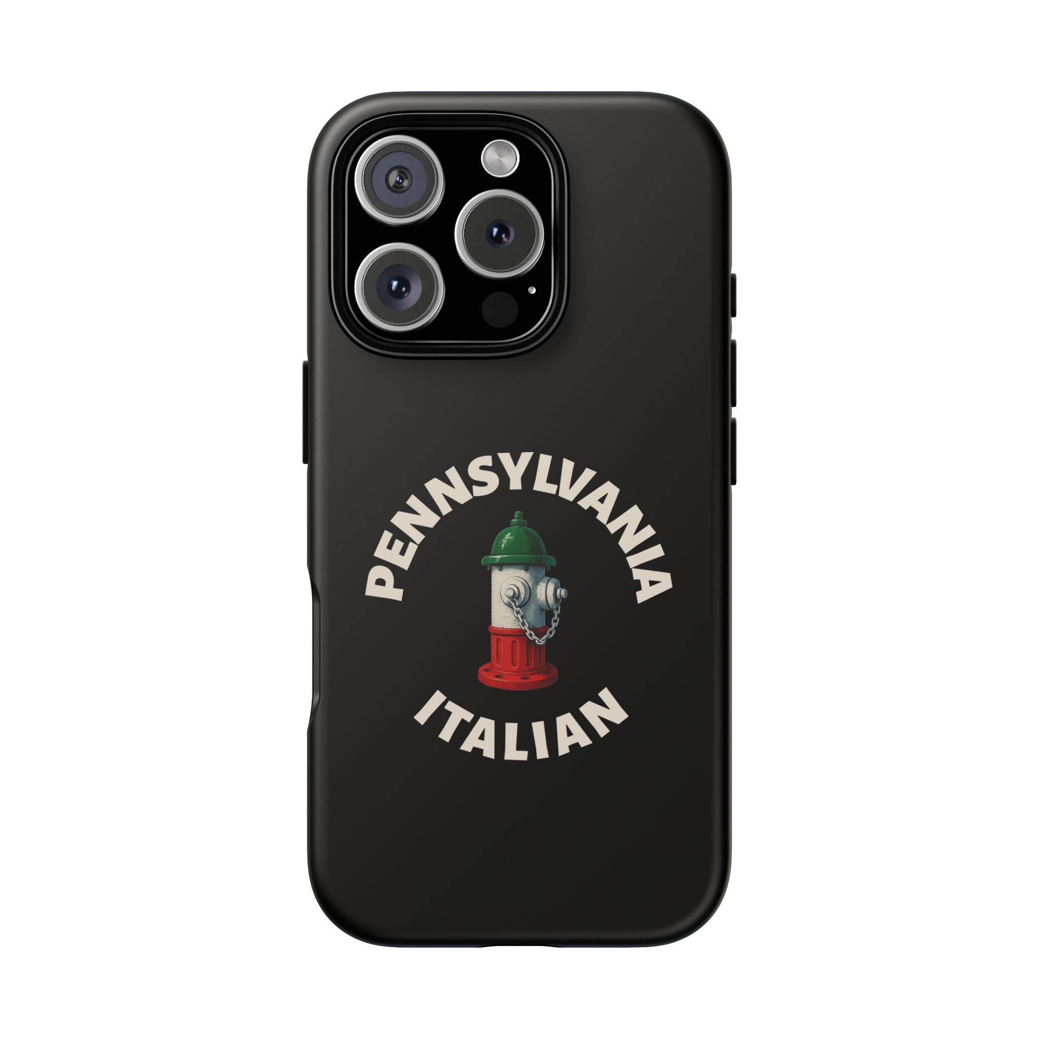 Pennsylvania Italian Black Phone Case, Tough Cases for iPhone, Gift for Italians, Stylish Phone Cover, Unique Phone Accessory