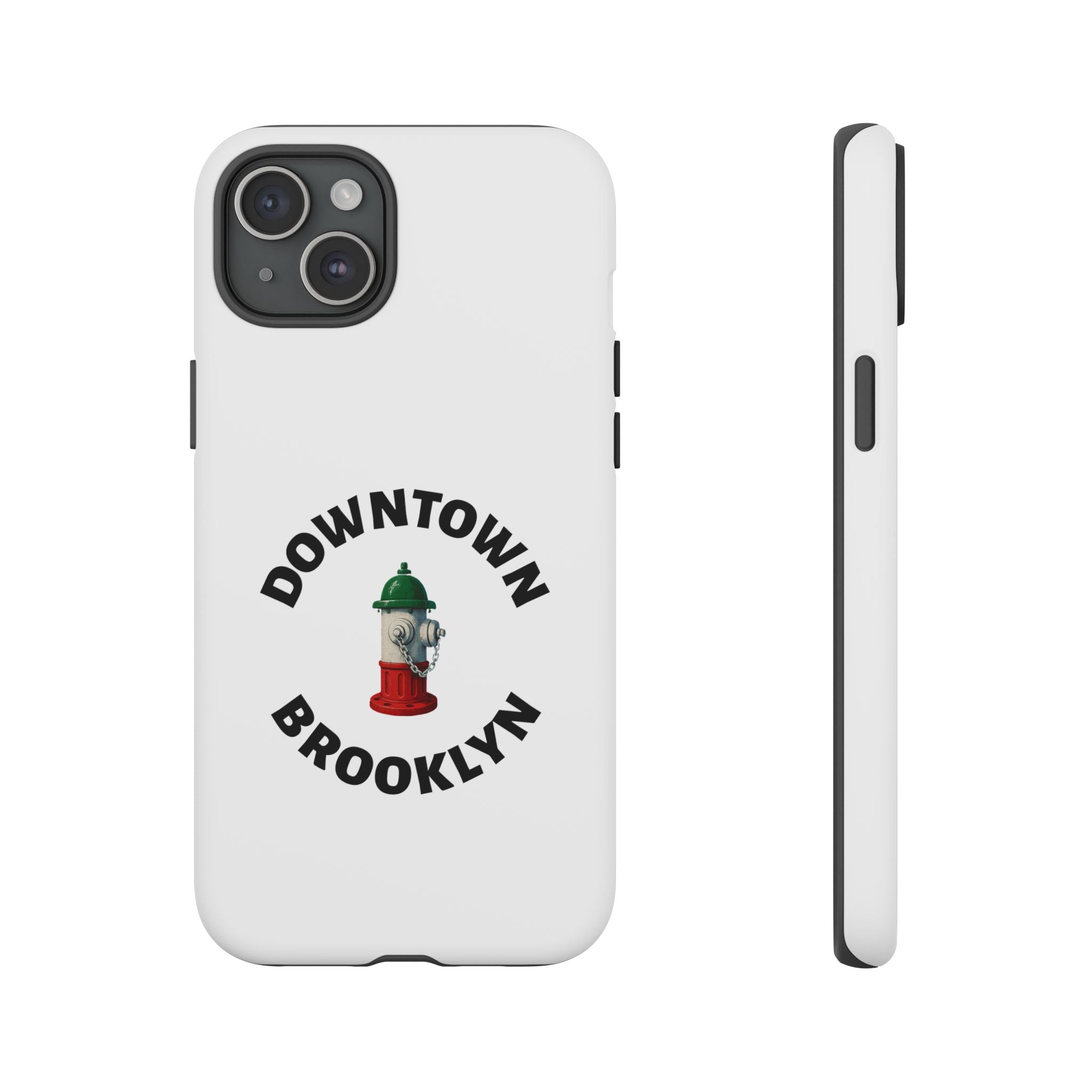 Downtown Brooklyn White Phone Case, Urban Style Phone Cover, Tough Smartphone Case, Gift for Italian Heritage, Fun Streetwear Accessories