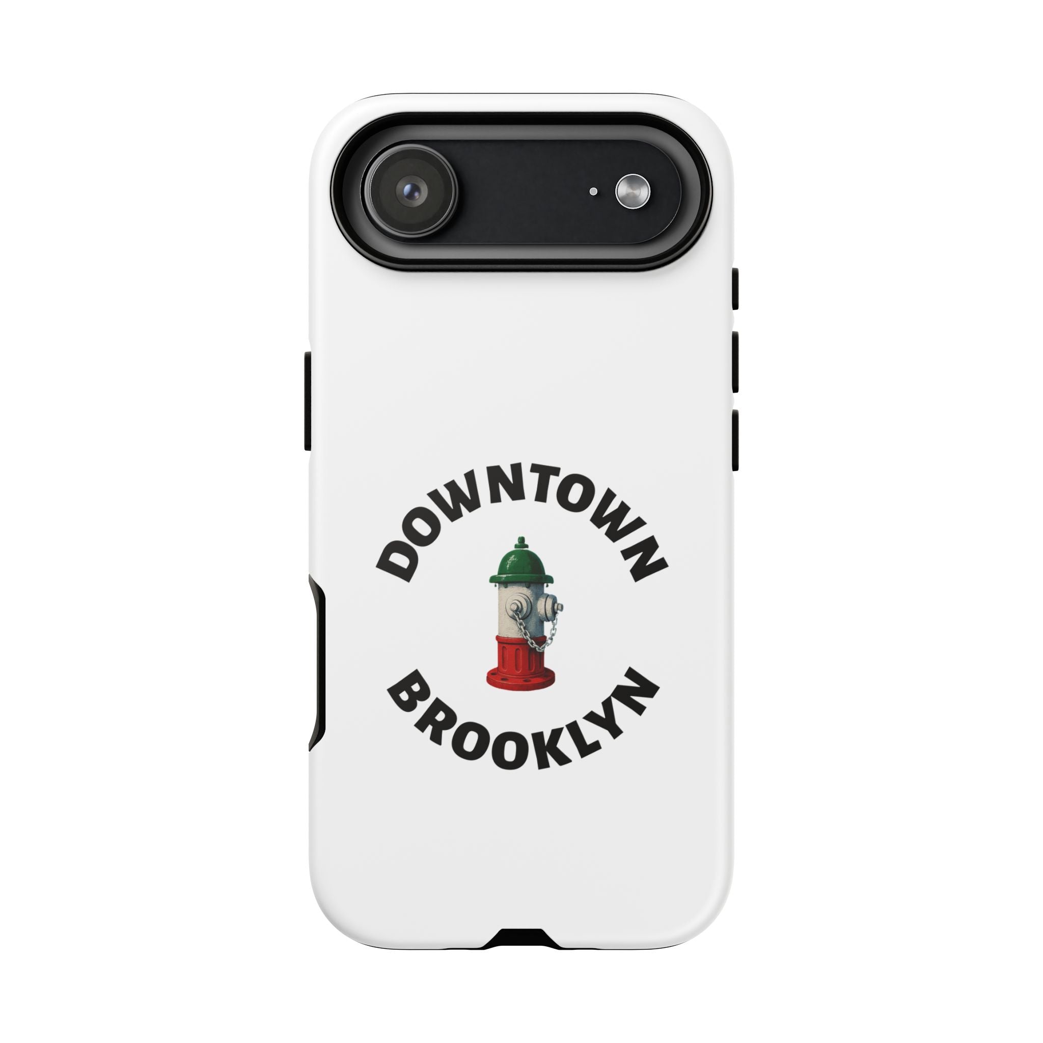 Downtown Brooklyn White Phone Case, Urban Style Phone Cover, Tough Smartphone Case, Gift for Italian Heritage, Fun Streetwear Accessories