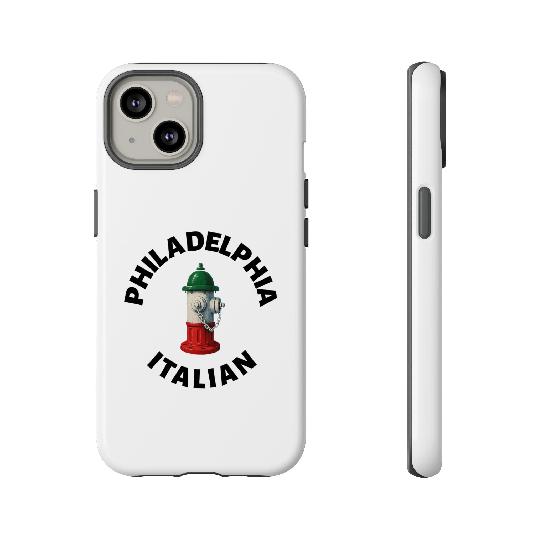 Philadelphia Italian White Phone Case, Urban Style Phone Cover, Tough Smartphone Case, Gift for Italian Heritage, Fun Streetwear Accessories