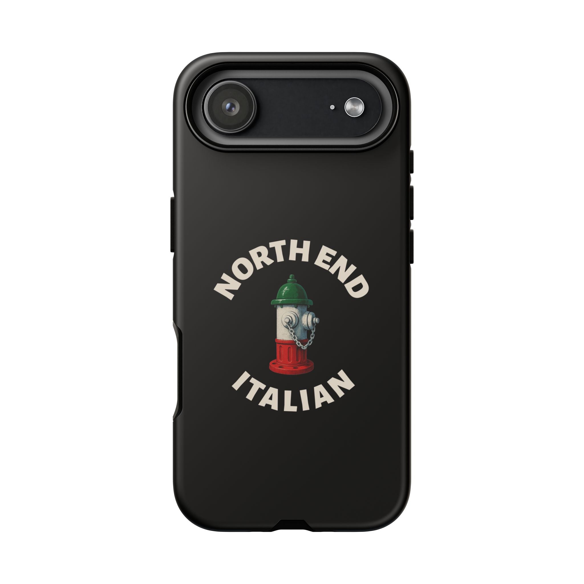 North End Italian Black Phone Case, Tough Cases for iPhone, Gift for Italians, Stylish Phone Cover, Unique Phone Accessory