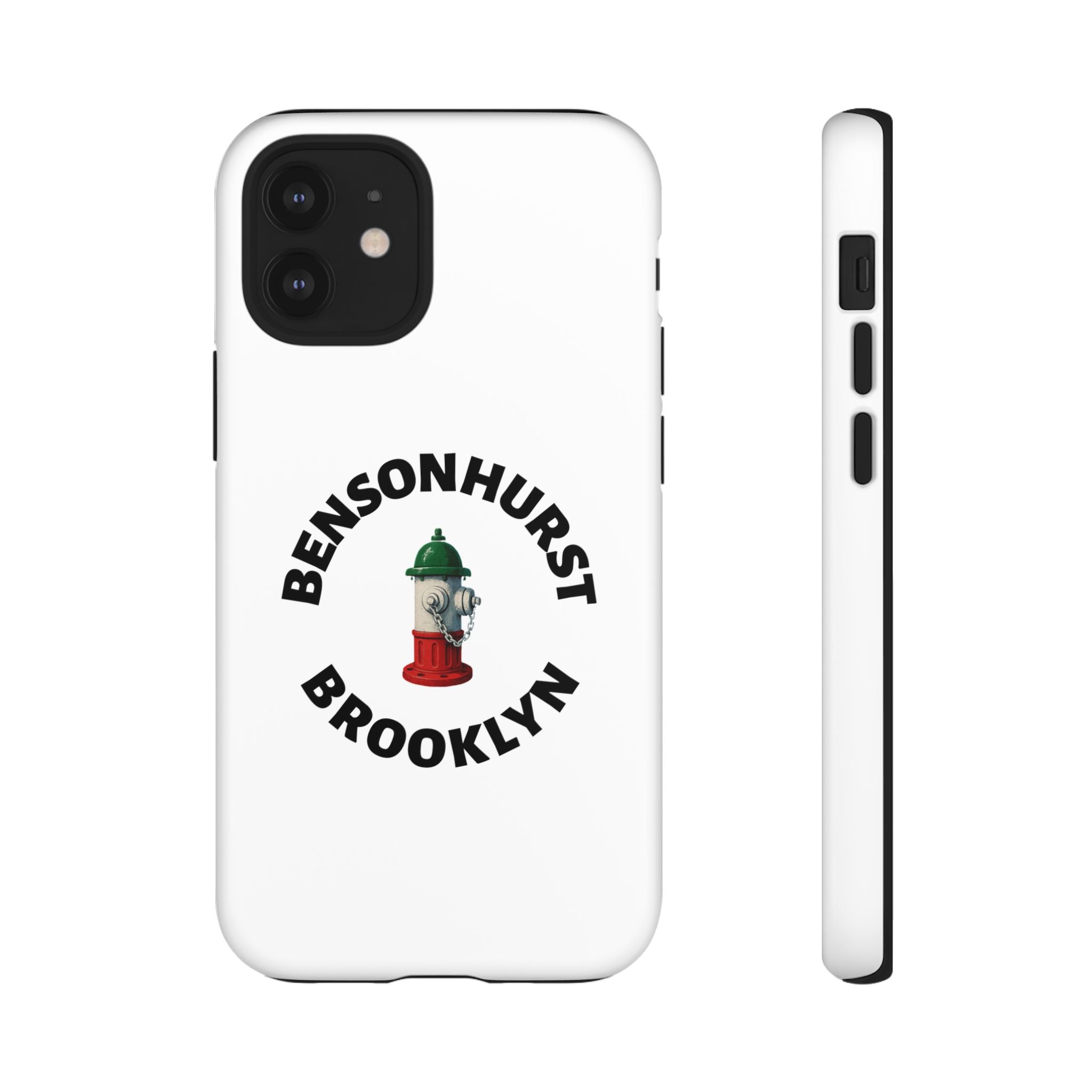 Bensonhurst Brooklyn White Phone Case, Urban Style Phone Cover, Tough Smartphone Case, Gift for Italian Heritage, Fun Streetwear Accessories
