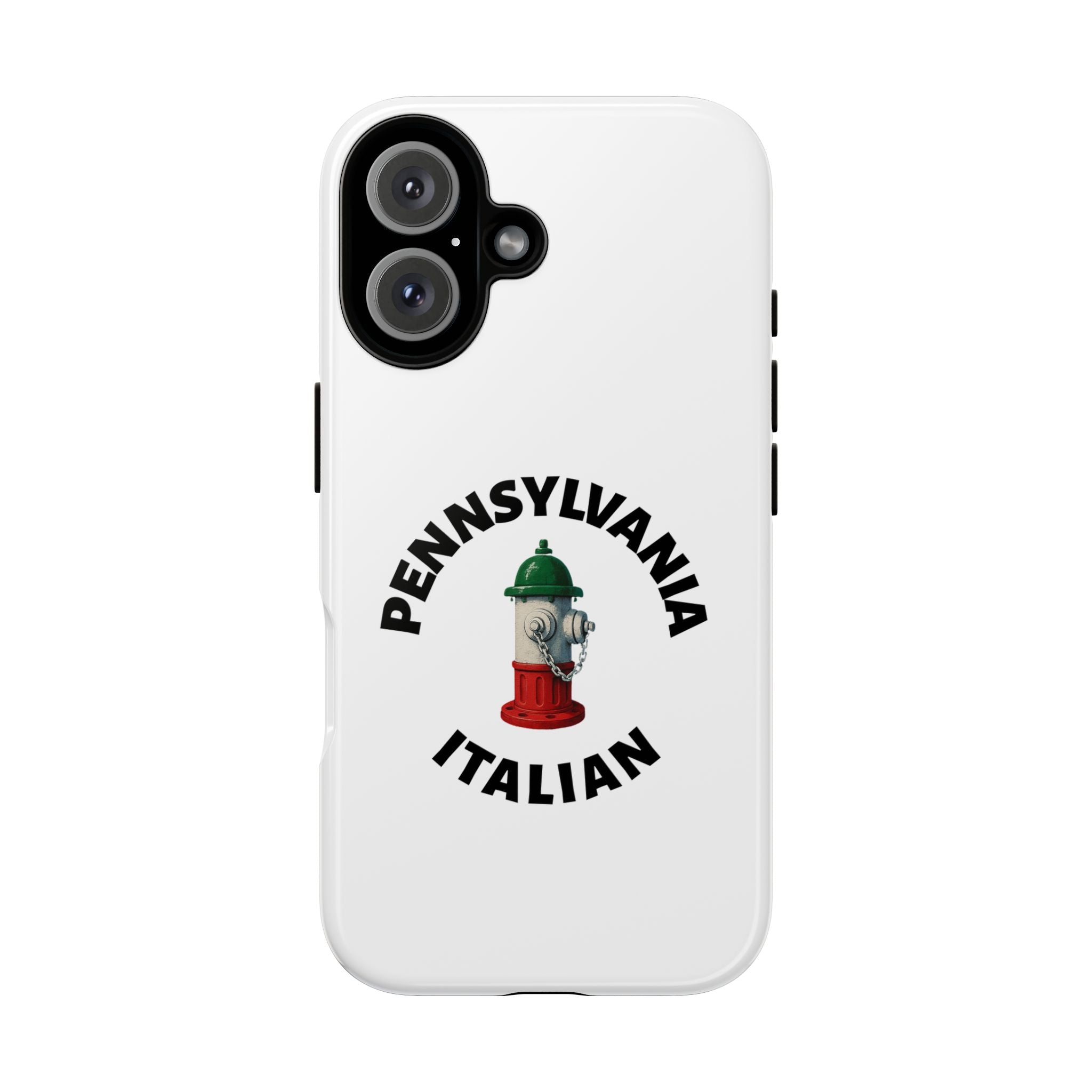 Pennsylvania Italian White Phone Case, Urban Style Phone Cover, Tough Smartphone Case, Gift for Italian Heritage, Fun Streetwear Accessories