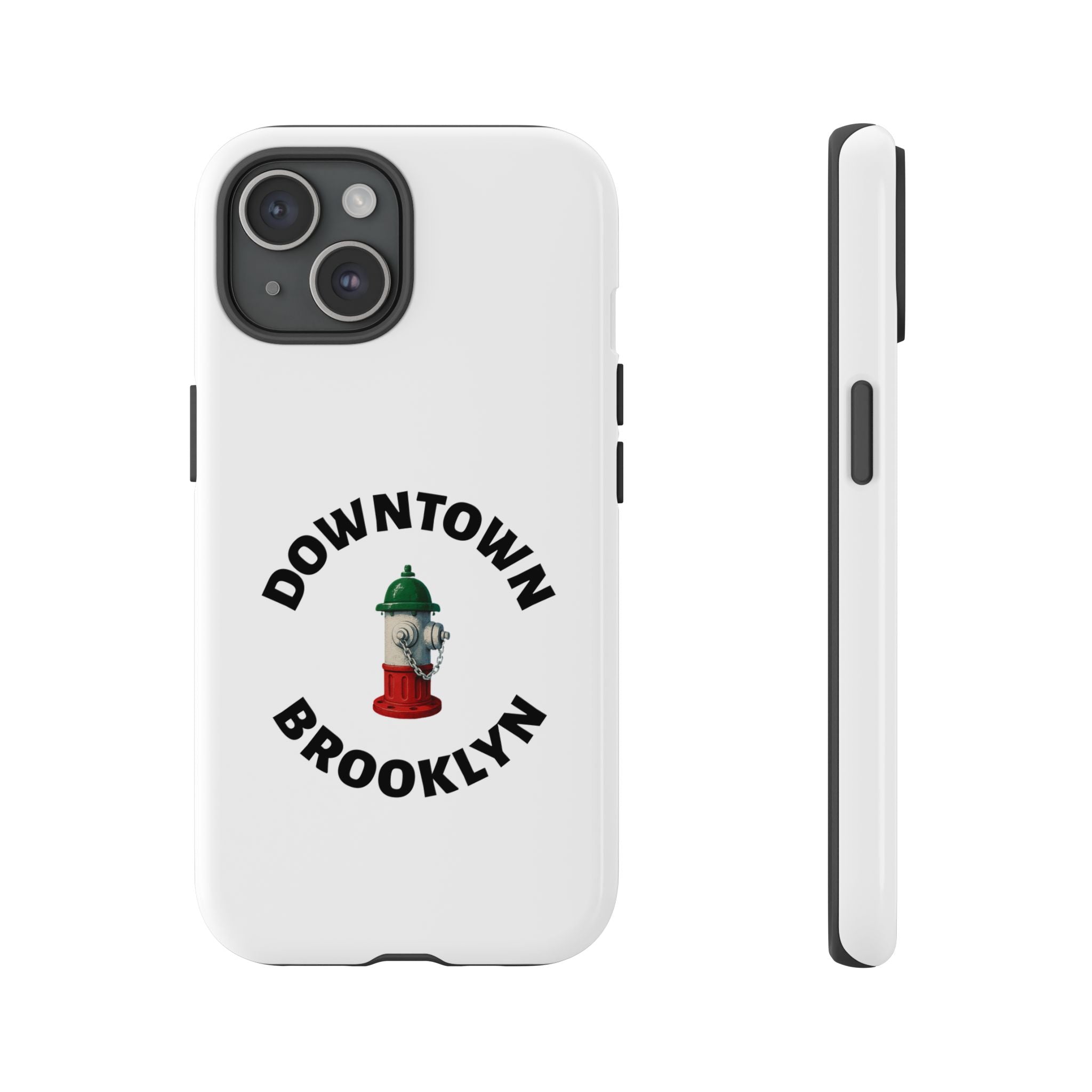 Downtown Brooklyn White Phone Case, Urban Style Phone Cover, Tough Smartphone Case, Gift for Italian Heritage, Fun Streetwear Accessories