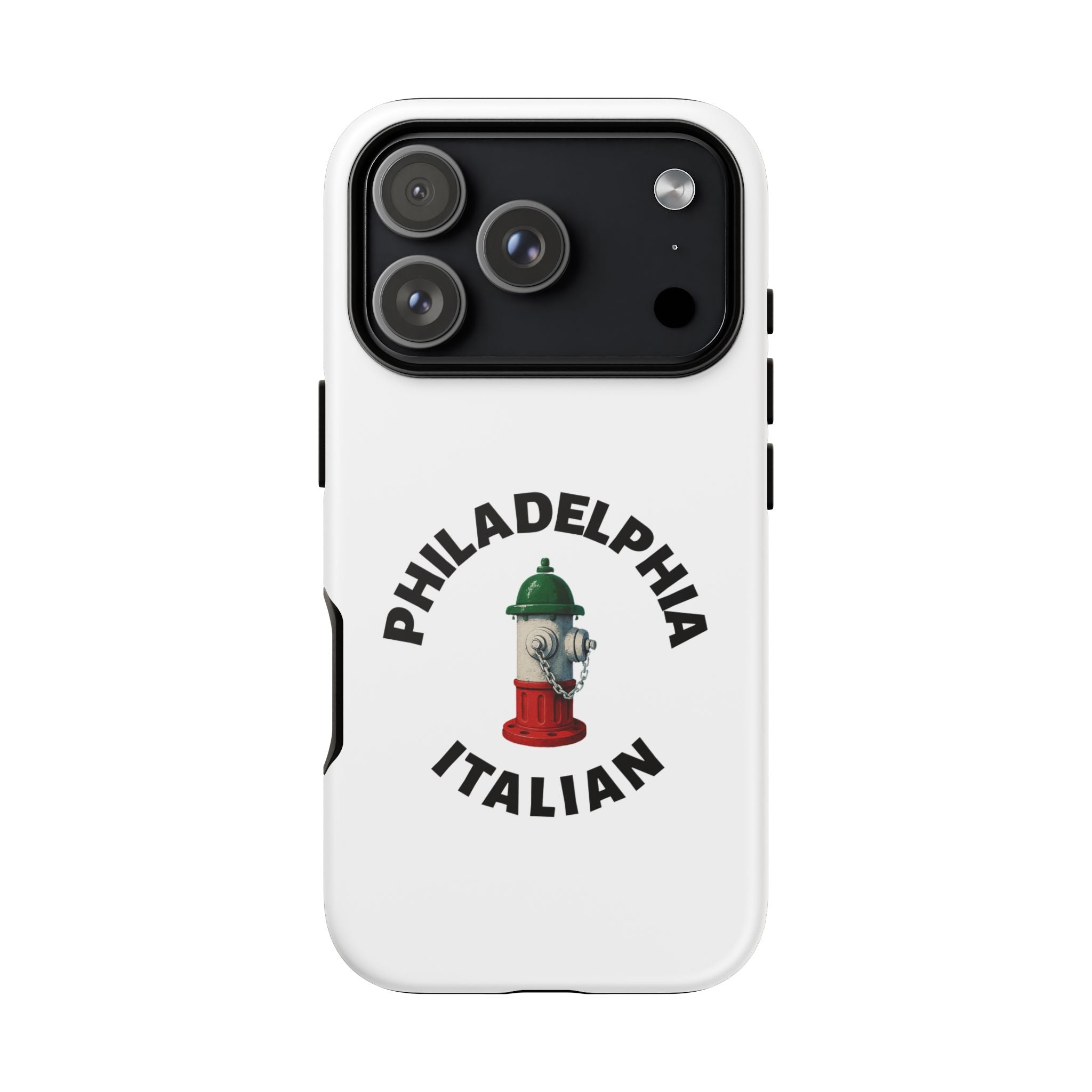 Philadelphia Italian White Phone Case, Urban Style Phone Cover, Tough Smartphone Case, Gift for Italian Heritage, Fun Streetwear Accessories