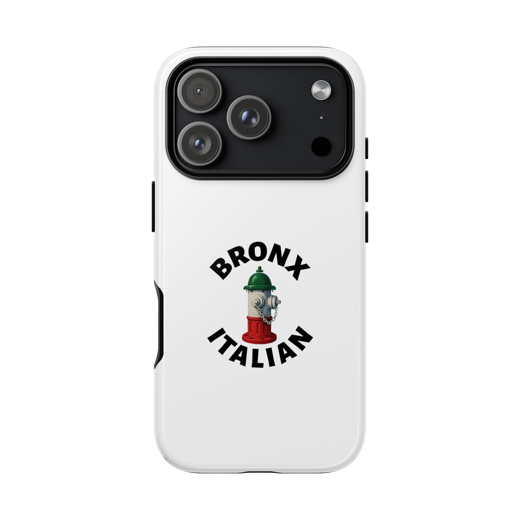 Bronx Italian White Phone Case, Urban Style Phone Cover, Tough Smartphone Case, Gift for Italian Heritage, Fun Streetwear Accessories
