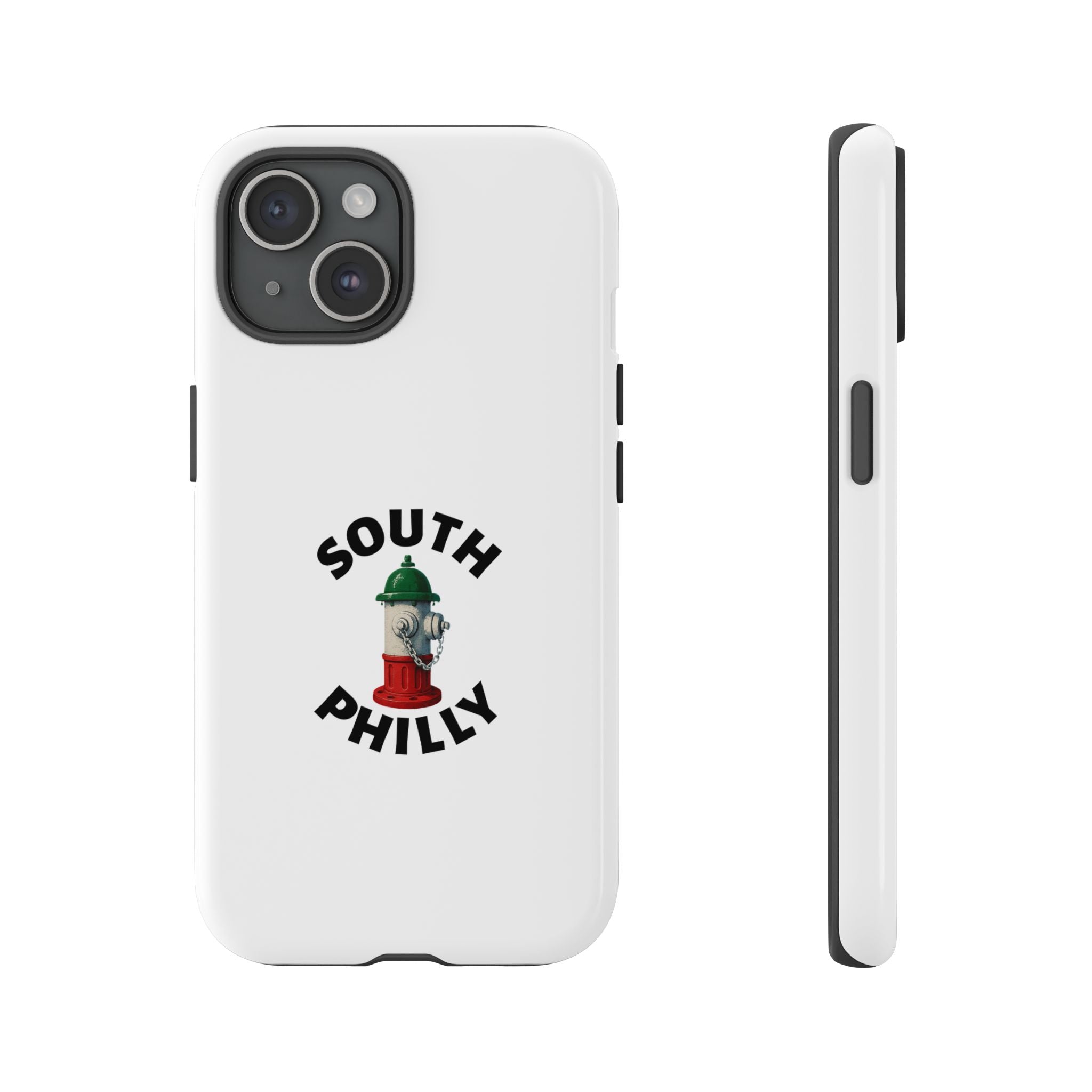 South Philly White Phone Case, Urban Style Phone Cover, Tough Smartphone Case, Gift for Italian Heritage, Fun Streetwear Accessories