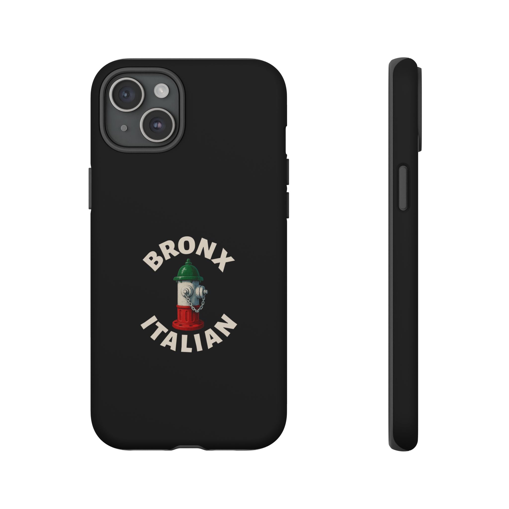 Bronx Italian Black Phone Case, Tough Cases for iPhone, Gift for Italians, Stylish Phone Cover, Unique Phone Accessory