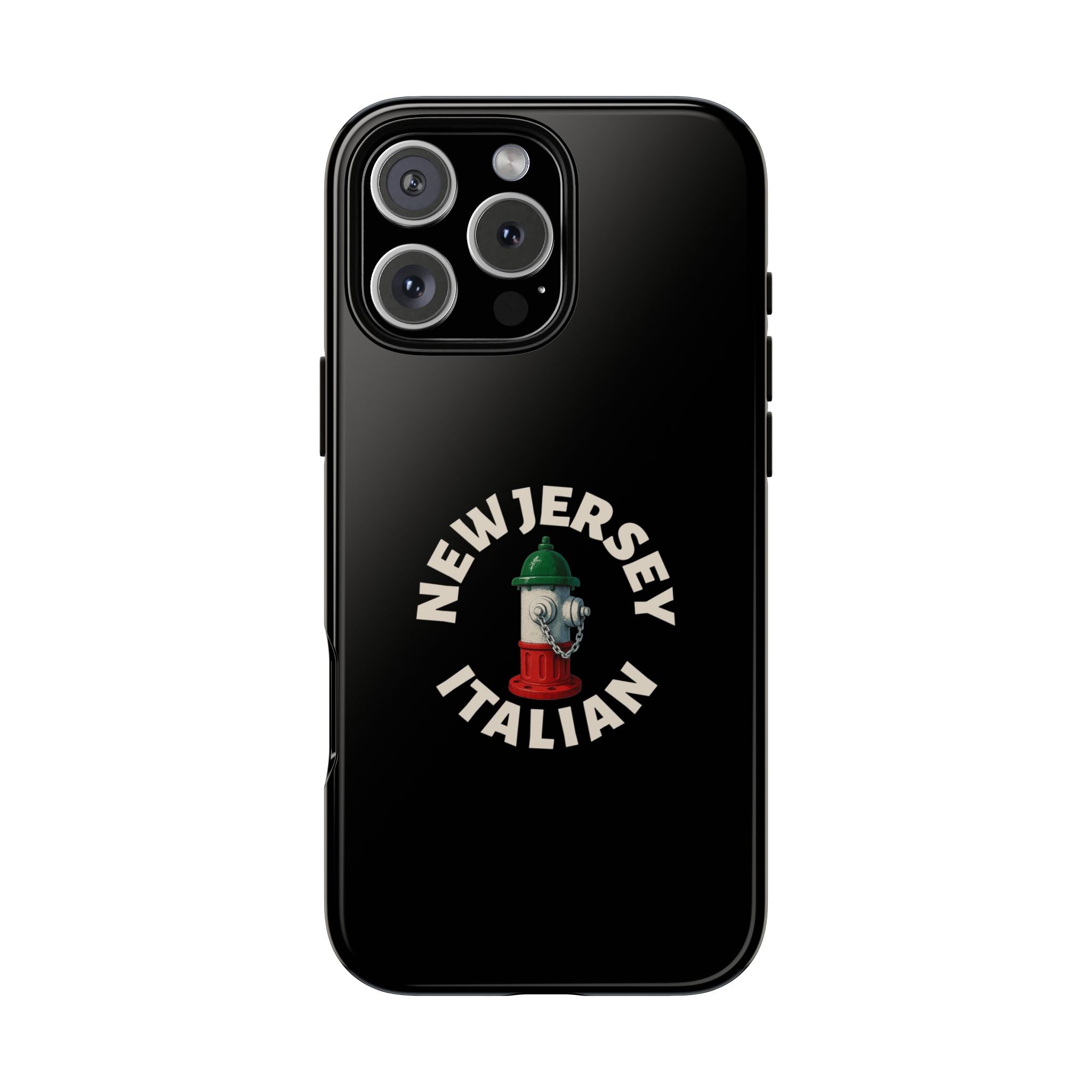 New Jersey Italian Black Phone Case, Tough Cases for iPhone, Gift for Italians, Stylish Phone Cover, Unique Phone Accessory