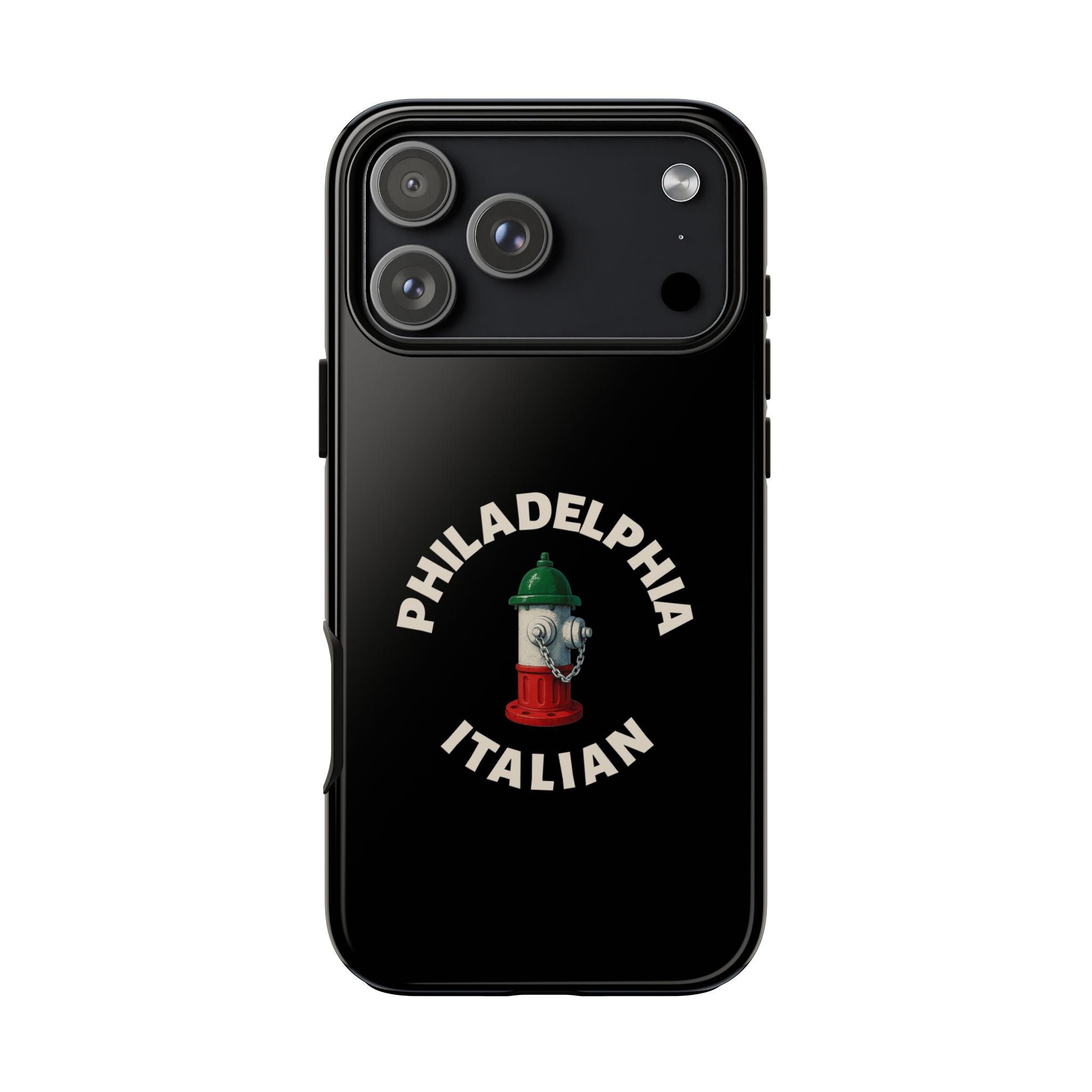 Philadelphia Italian Black Phone Case, Tough Cases for iPhone, Gift for Italians, Stylish Phone Cover, Unique Phone Accessory