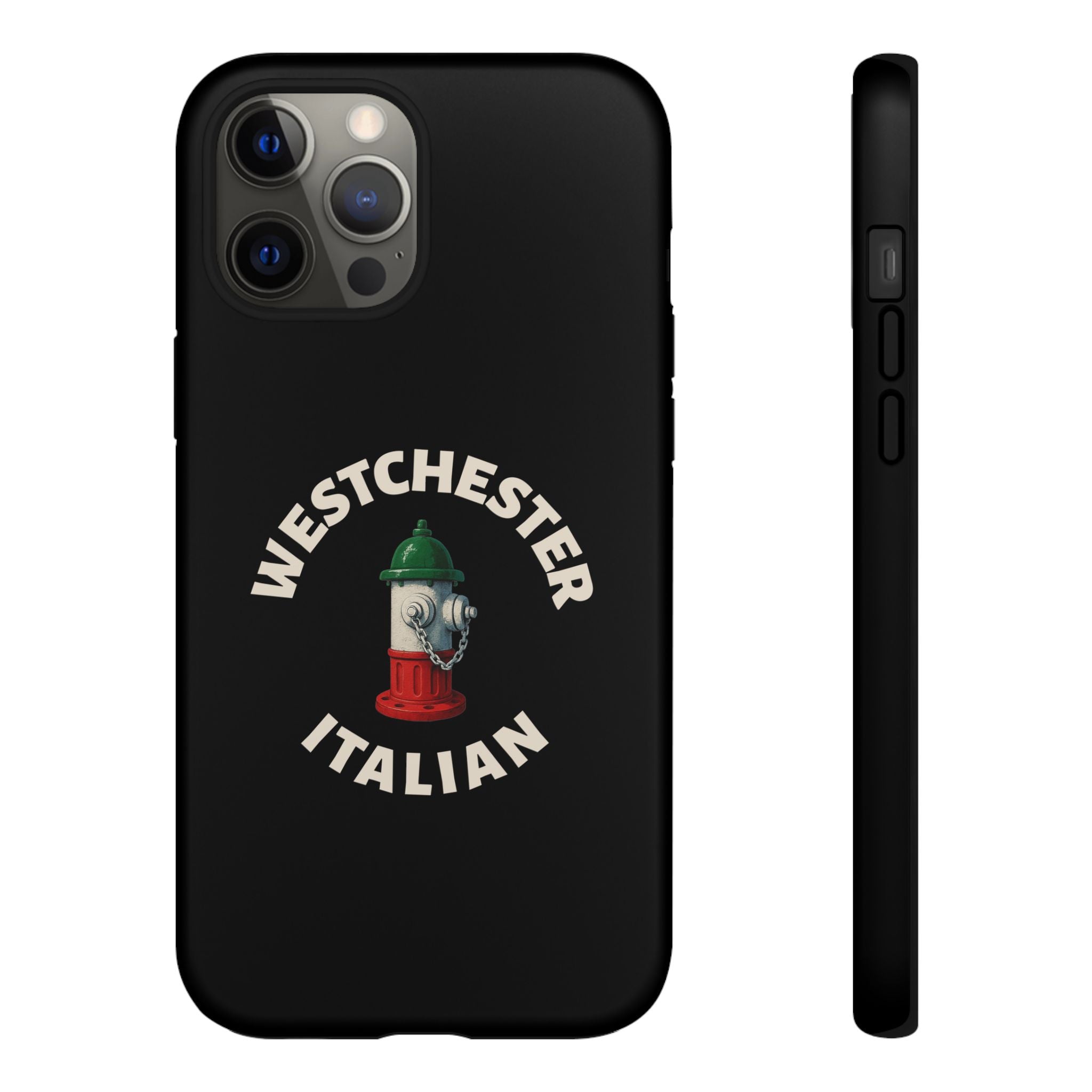 Westchester Italian Black Phone Case, Tough Cases for iPhone, Gift for Italians, Stylish Phone Cover, Unique Phone Accessory