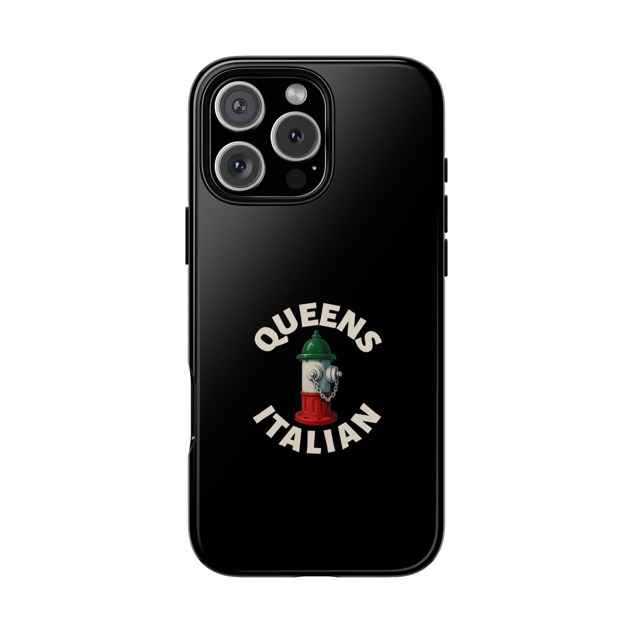 Queens Italian Black Phone Case, Tough Cases for iPhone, Gift for Italians, Stylish Phone Cover, Unique Phone Accessory