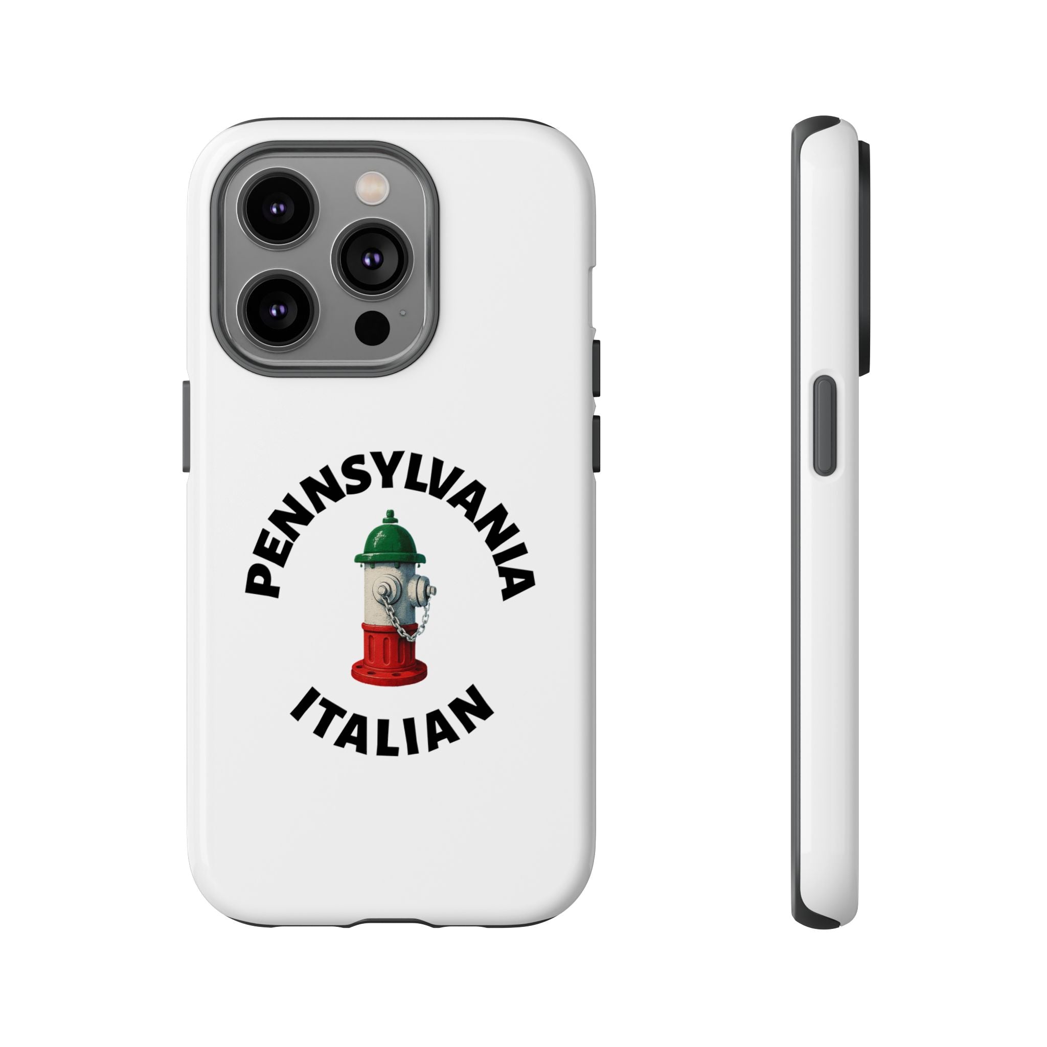 Pennsylvania Italian White Phone Case, Urban Style Phone Cover, Tough Smartphone Case, Gift for Italian Heritage, Fun Streetwear Accessories