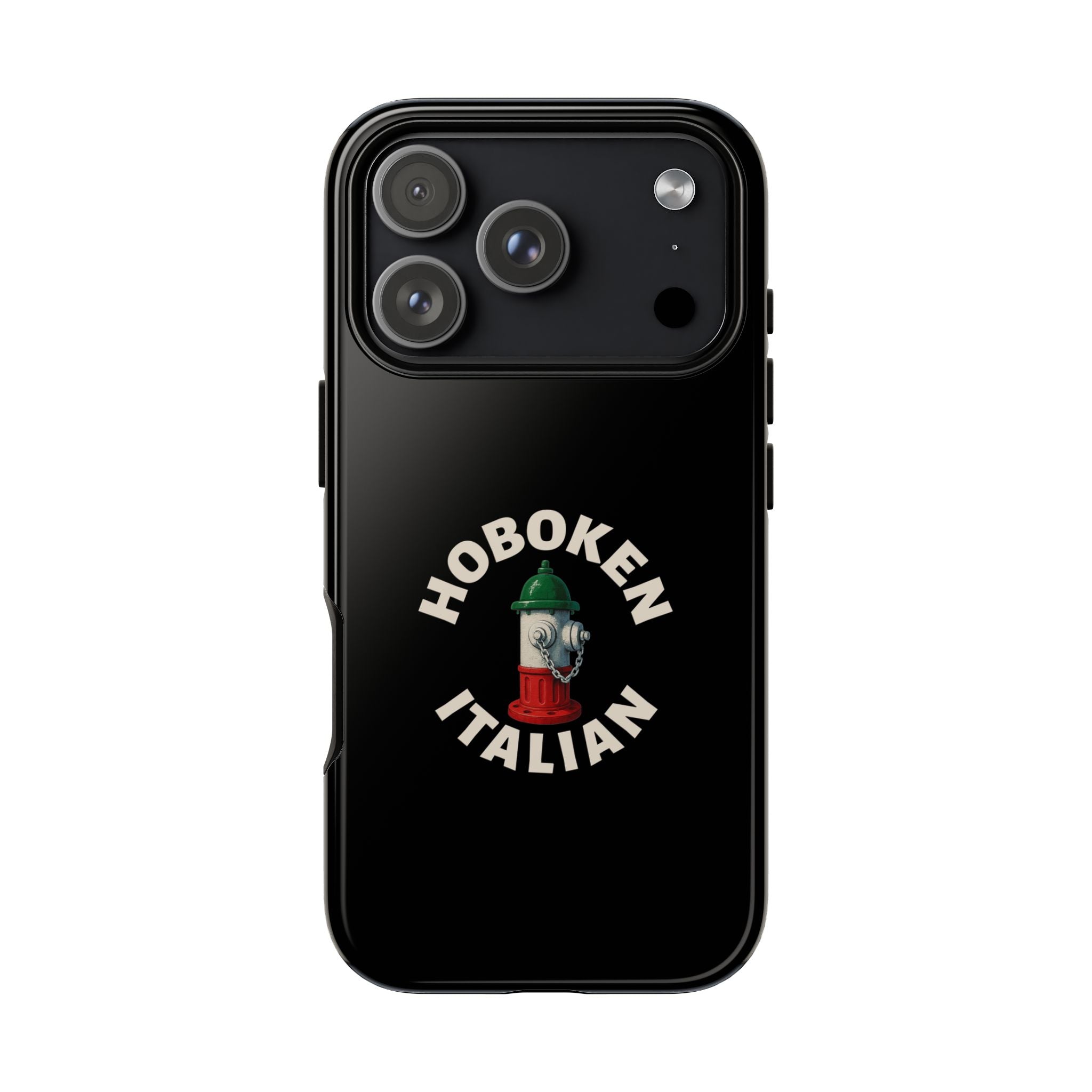 Hoboken Italian Black Phone Case, Tough Cases for iPhone, Gift for Italians, Stylish Phone Cover, Unique Phone Accessory