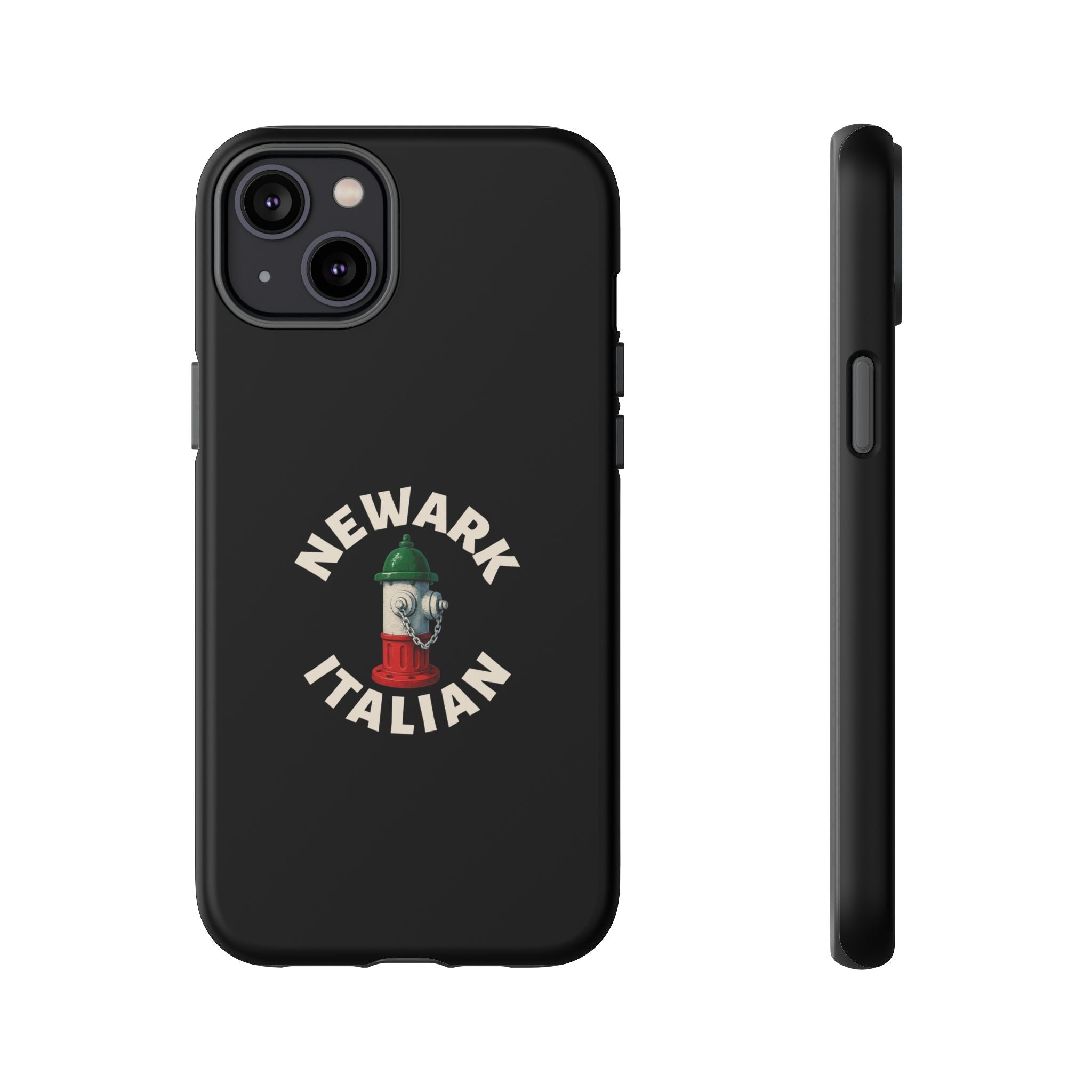 Newark Italian Black Phone Case, Tough Cases for iPhone, Gift for Italians, Stylish Phone Cover, Unique Phone Accessory