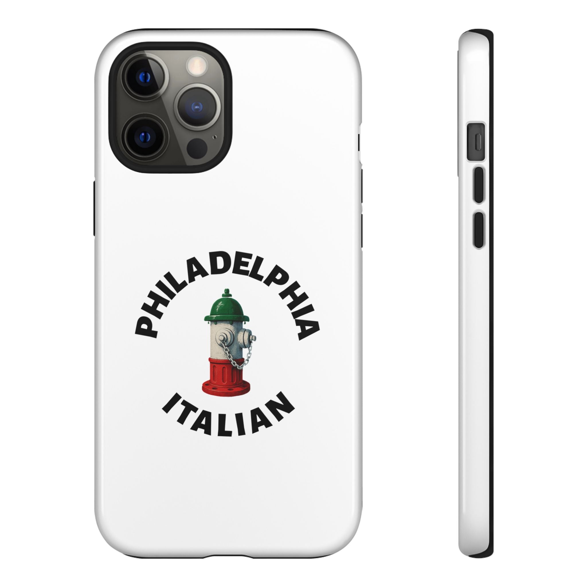 Philadelphia Italian White Phone Case, Urban Style Phone Cover, Tough Smartphone Case, Gift for Italian Heritage, Fun Streetwear Accessories