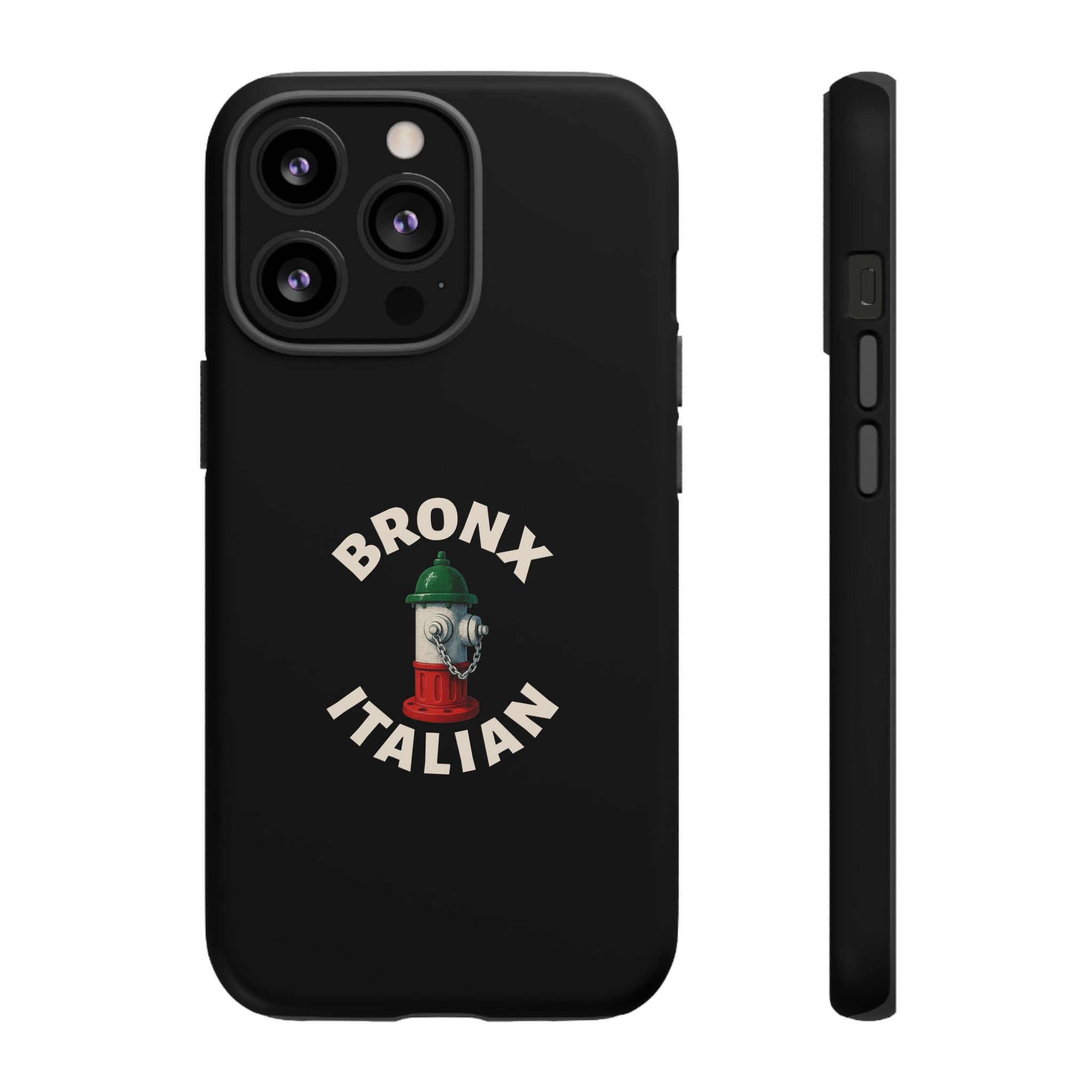 Bronx Italian Black Phone Case, Tough Cases for iPhone, Gift for Italians, Stylish Phone Cover, Unique Phone Accessory