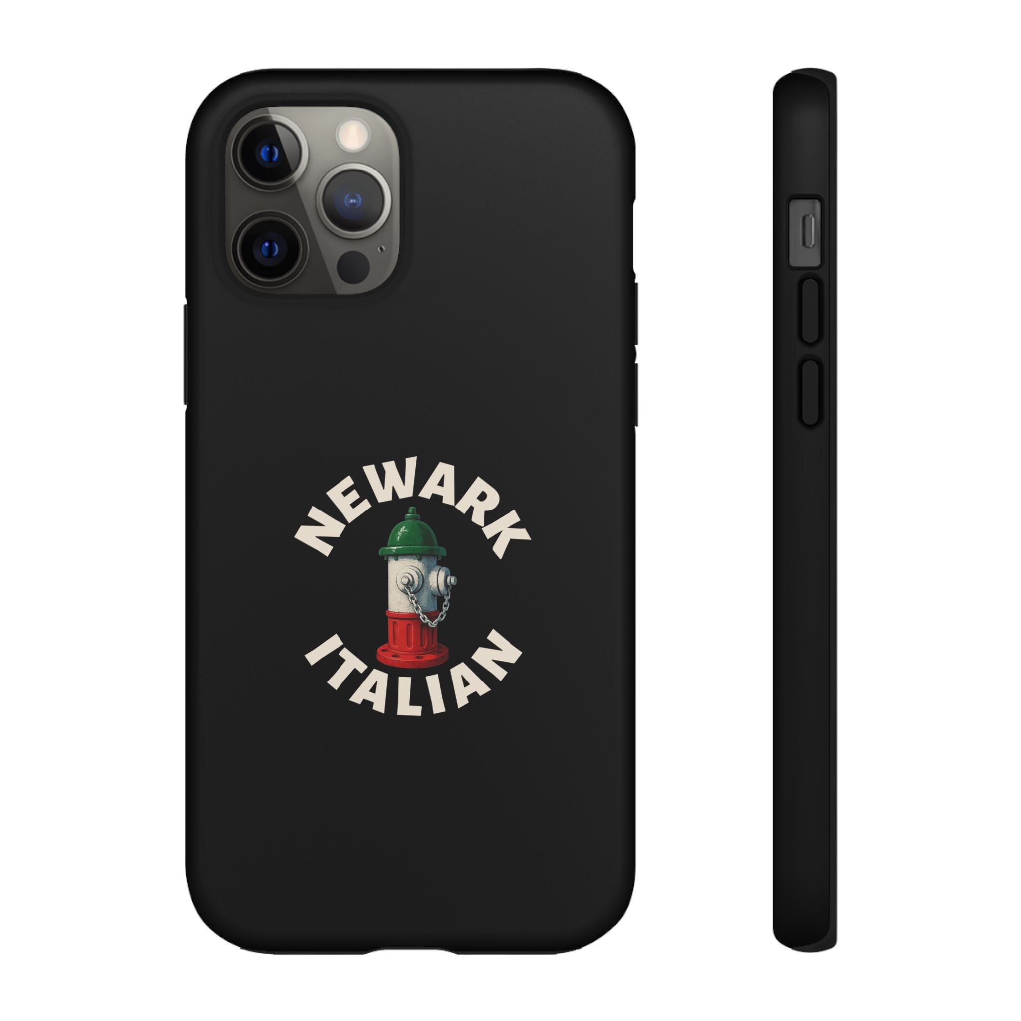 Newark Italian Black Phone Case, Tough Cases for iPhone, Gift for Italians, Stylish Phone Cover, Unique Phone Accessory