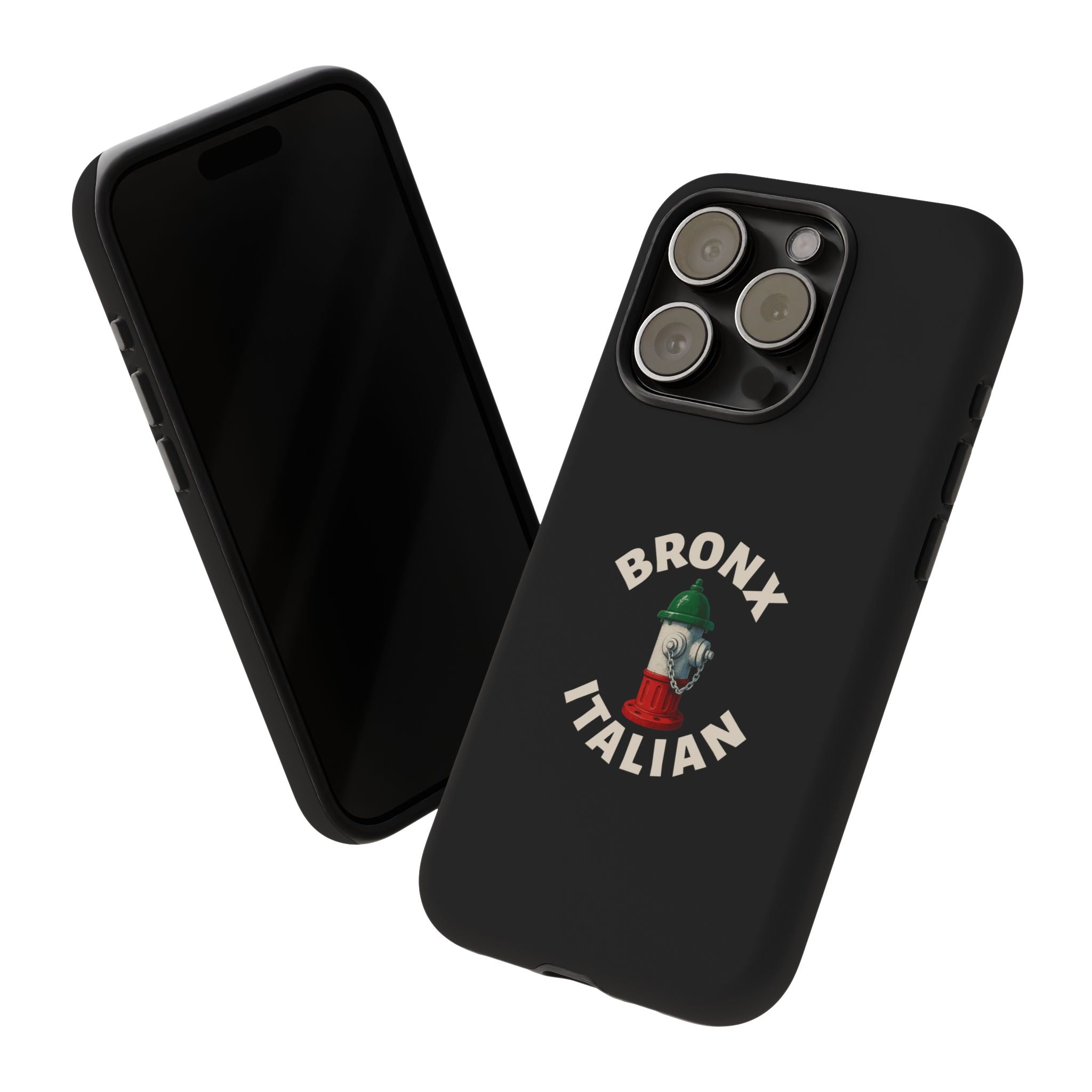 Bronx Italian Black Phone Case, Tough Cases for iPhone, Gift for Italians, Stylish Phone Cover, Unique Phone Accessory