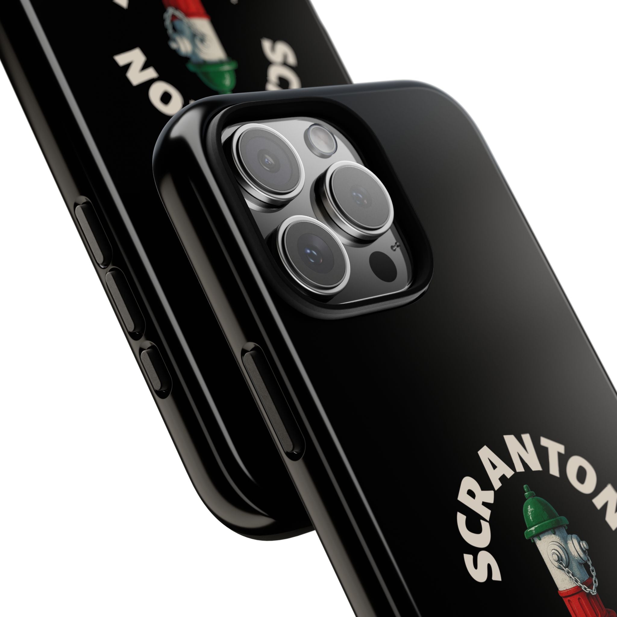 Scranton Italian Black Phone Case, Tough Cases for iPhone, Gift for Italians, Stylish Phone Cover, Unique Phone Accessory