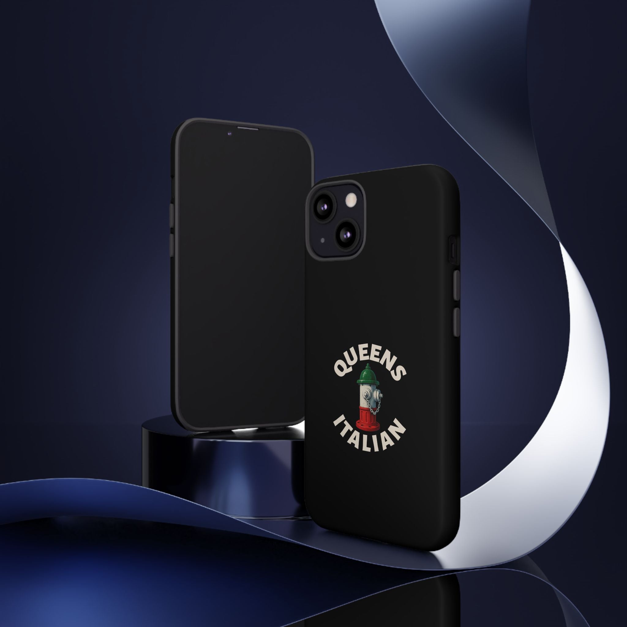 Queens Italian Black Phone Case, Tough Cases for iPhone, Gift for Italians, Stylish Phone Cover, Unique Phone Accessory