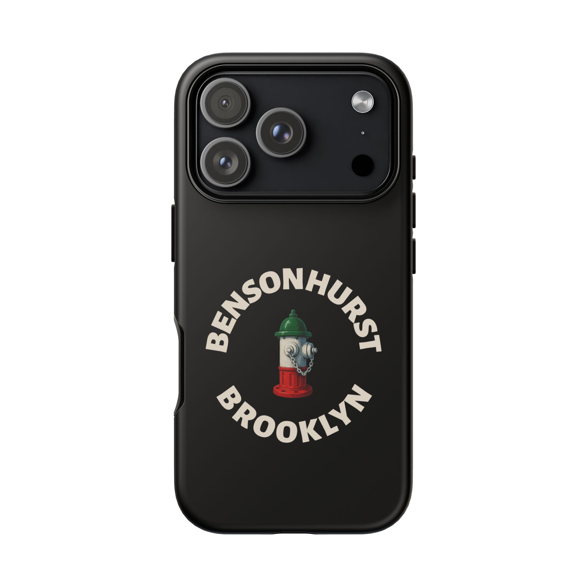 Bensonhurst Brooklyn Black Phone Case, Tough Cases for iPhone, Gift for Italians, Stylish Phone Cover, Unique Phone Accessory