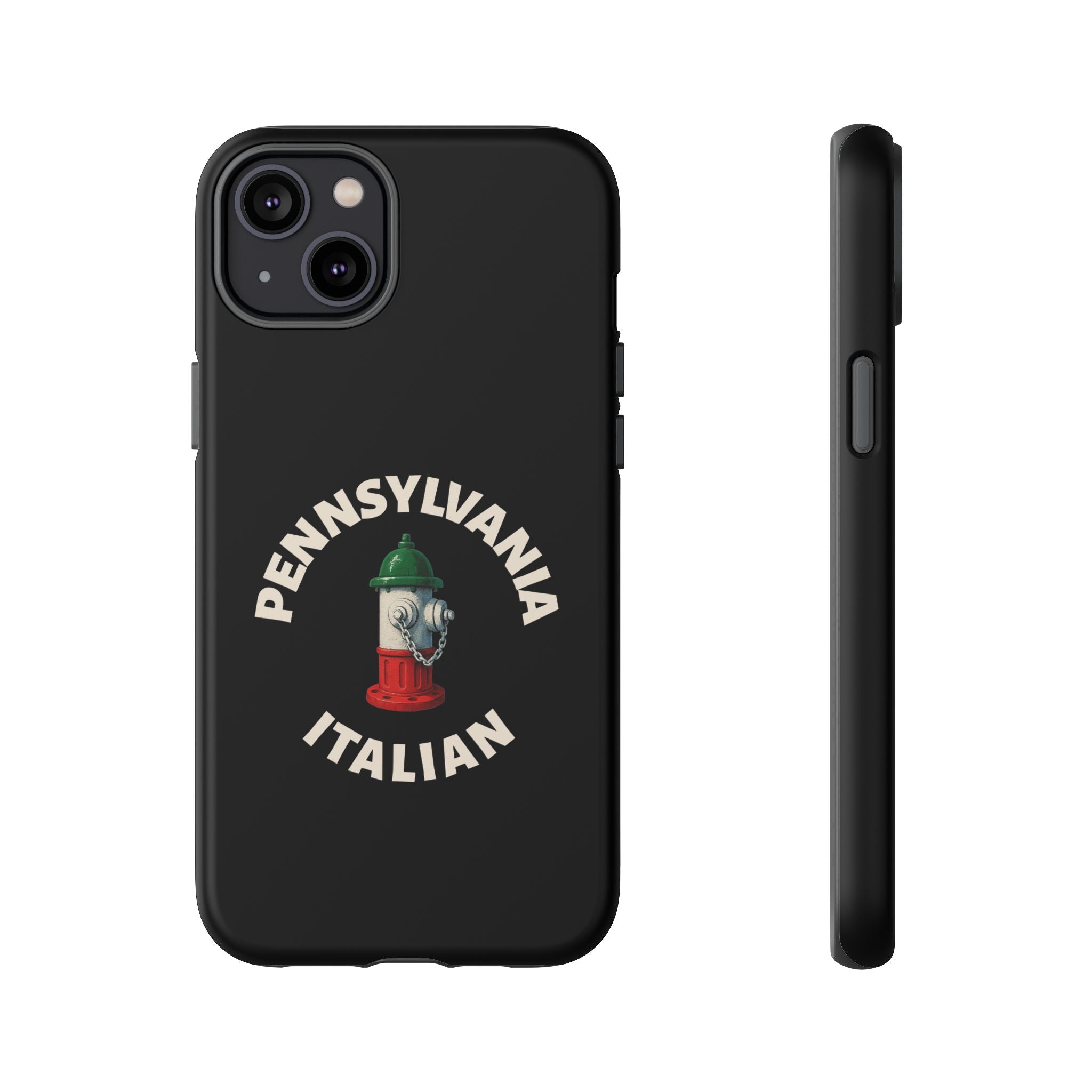 Pennsylvania Italian Black Phone Case, Tough Cases for iPhone, Gift for Italians, Stylish Phone Cover, Unique Phone Accessory