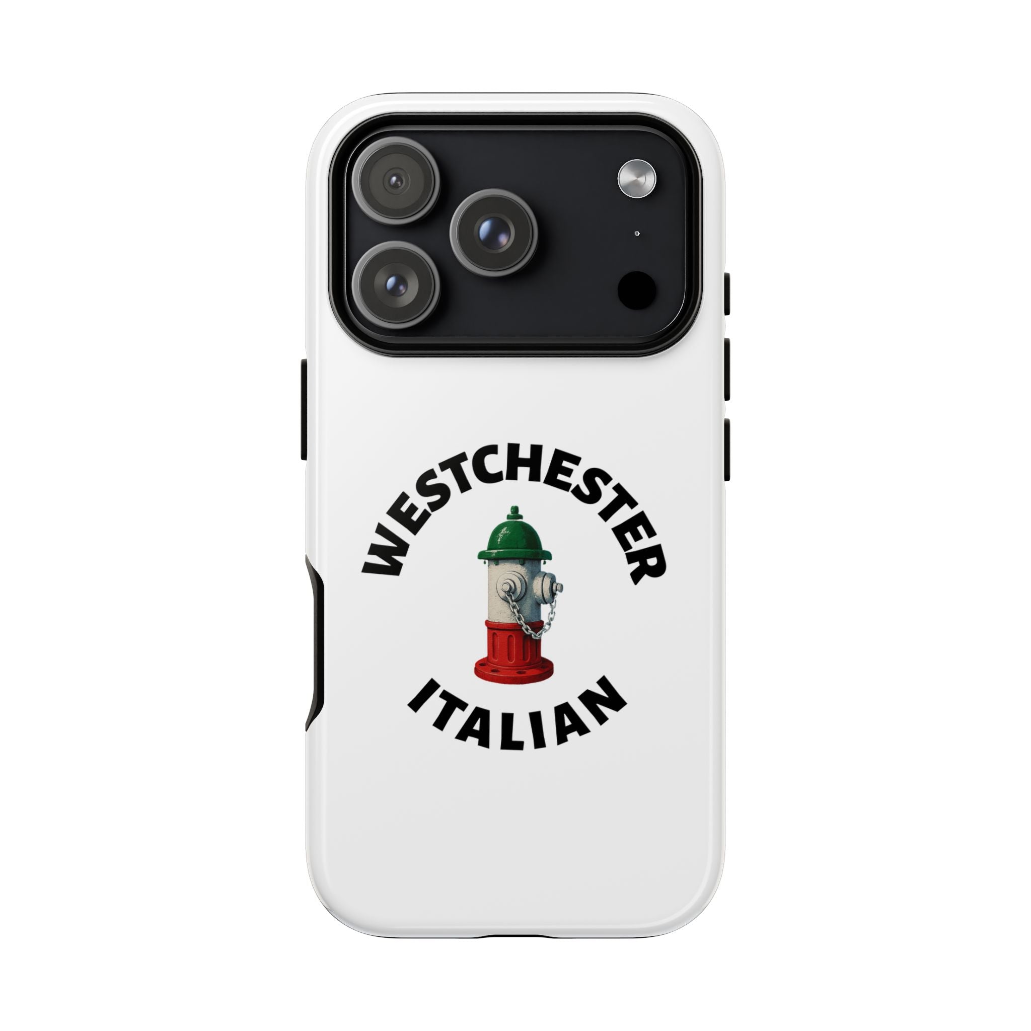 Westchester Italian White Phone Case, Urban Style Phone Cover, Tough Smartphone Case, Gift for Italian Heritage, Fun Streetwear Accessories